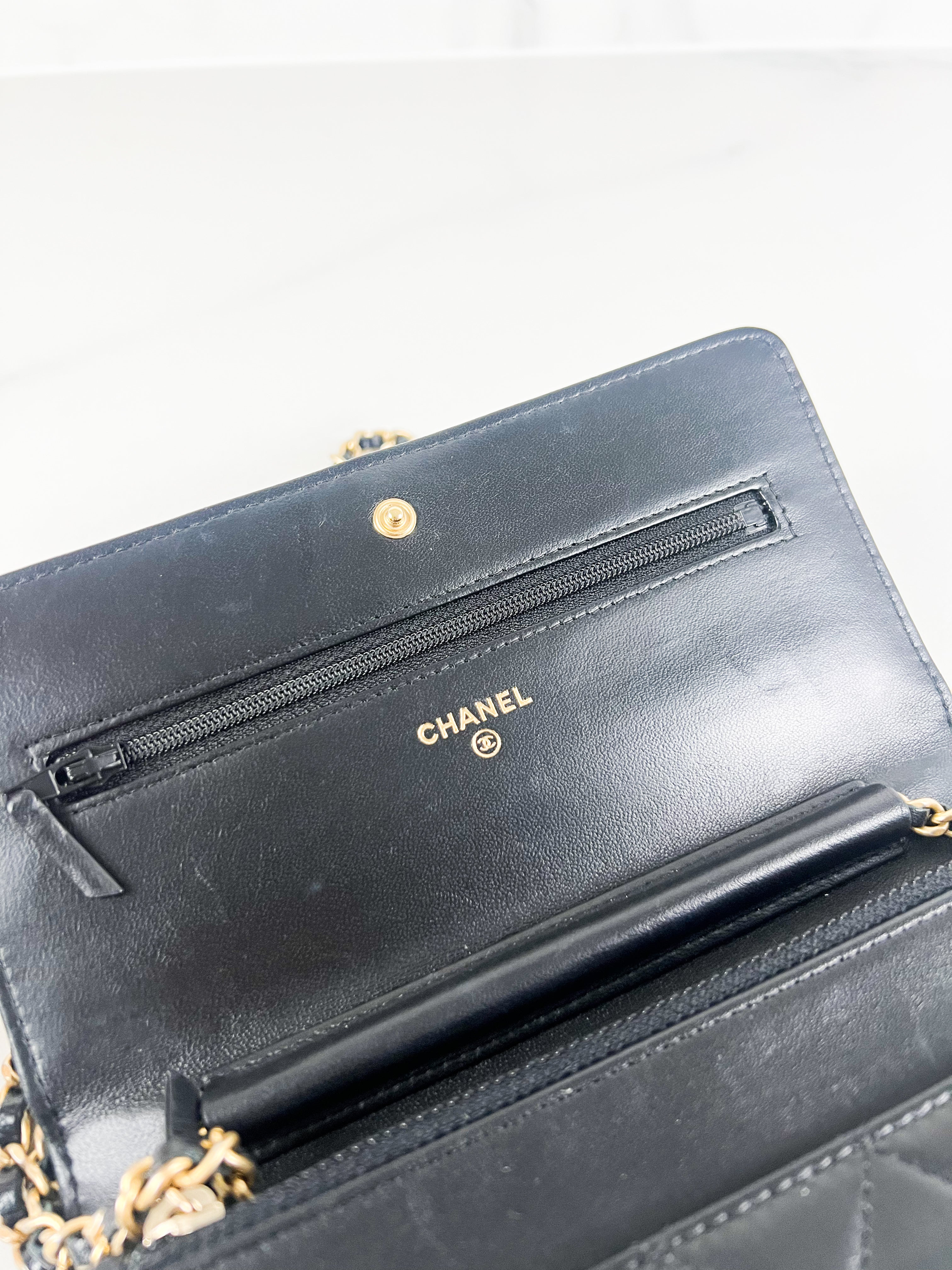 Chanel Black CC WOC with GHW