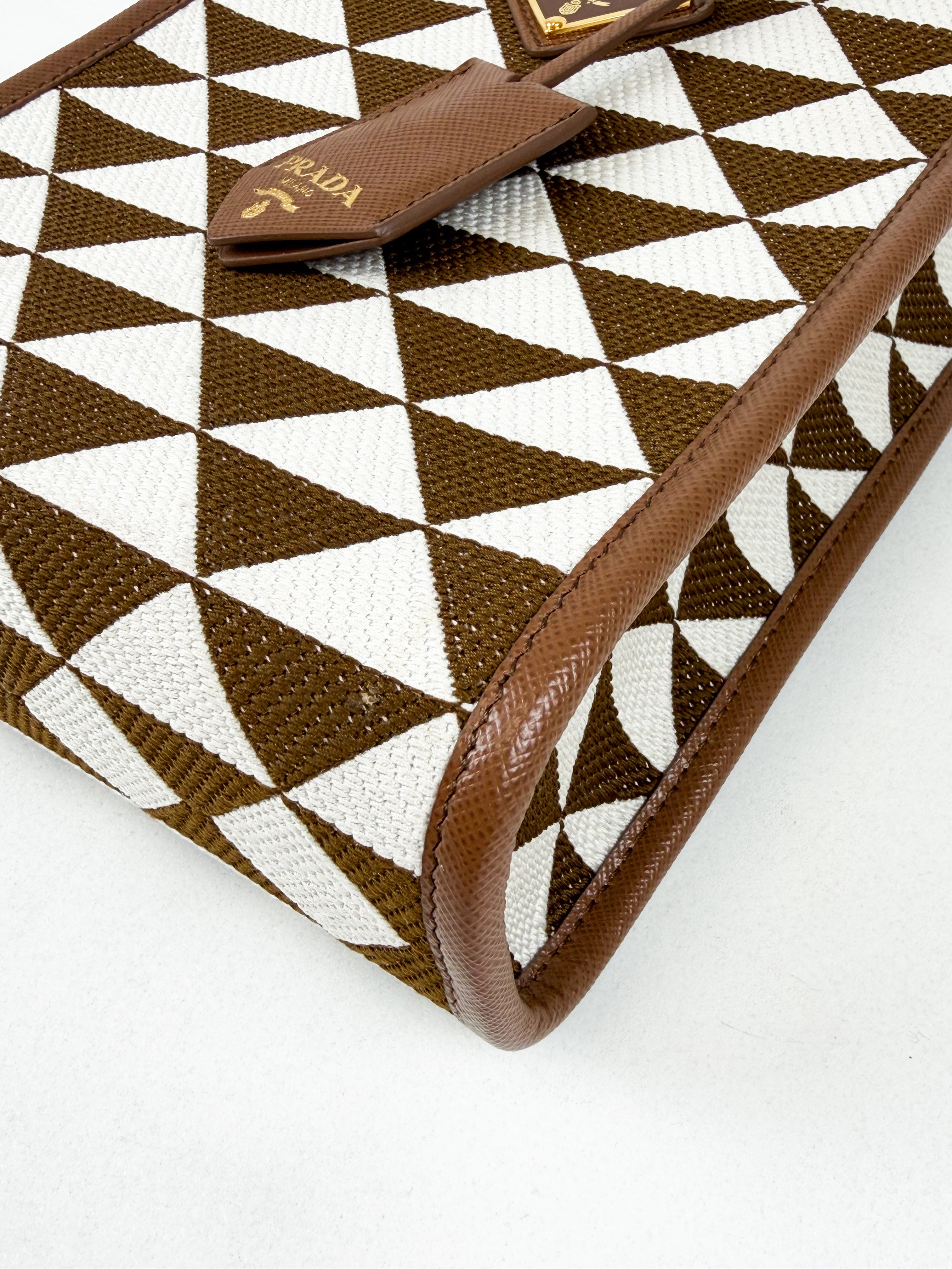 Prada Symbole Jacquard Fabric Mini Tote Bag