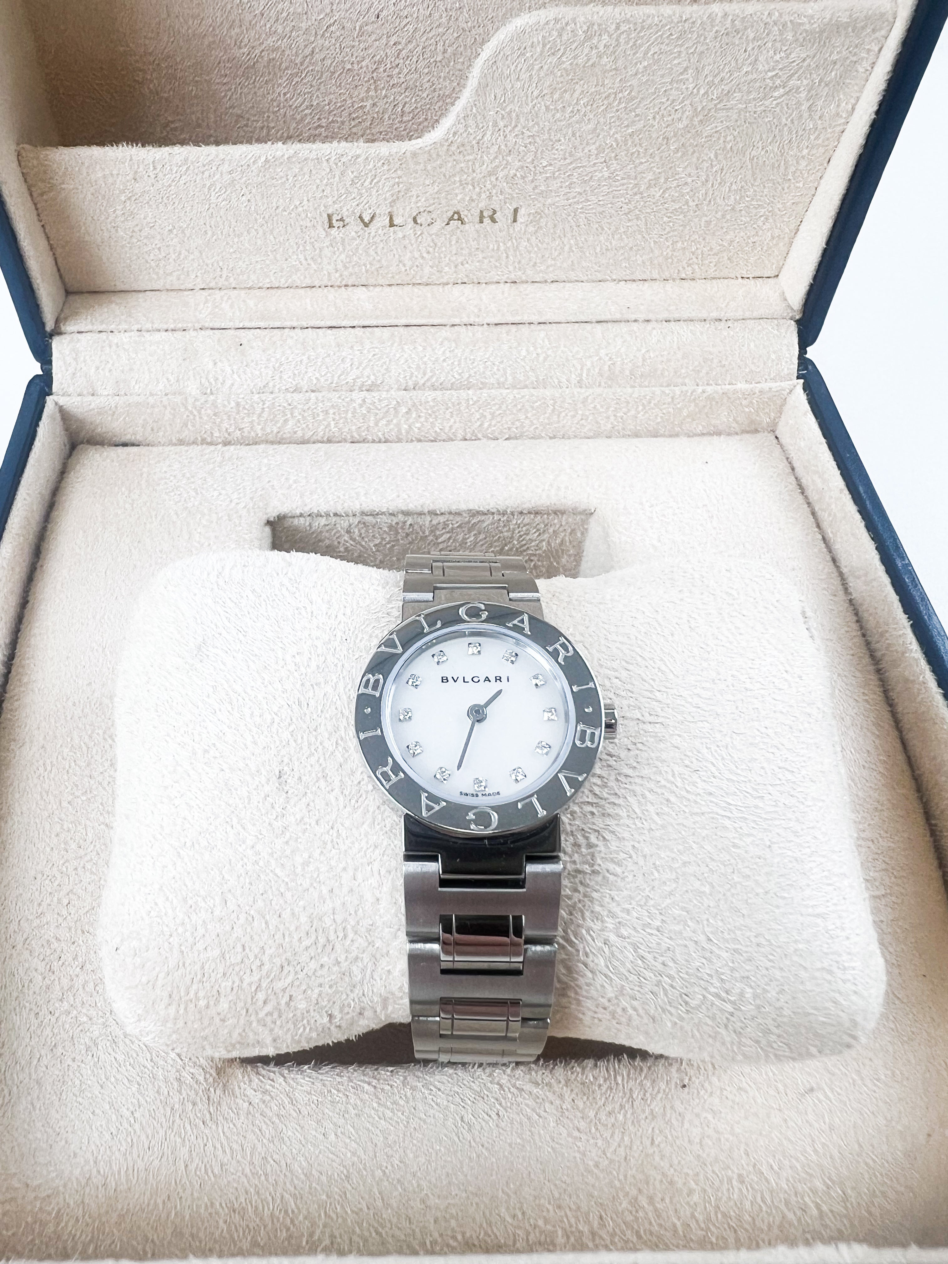 Bvlgari Stainless Steel Quartz Ladies Watch