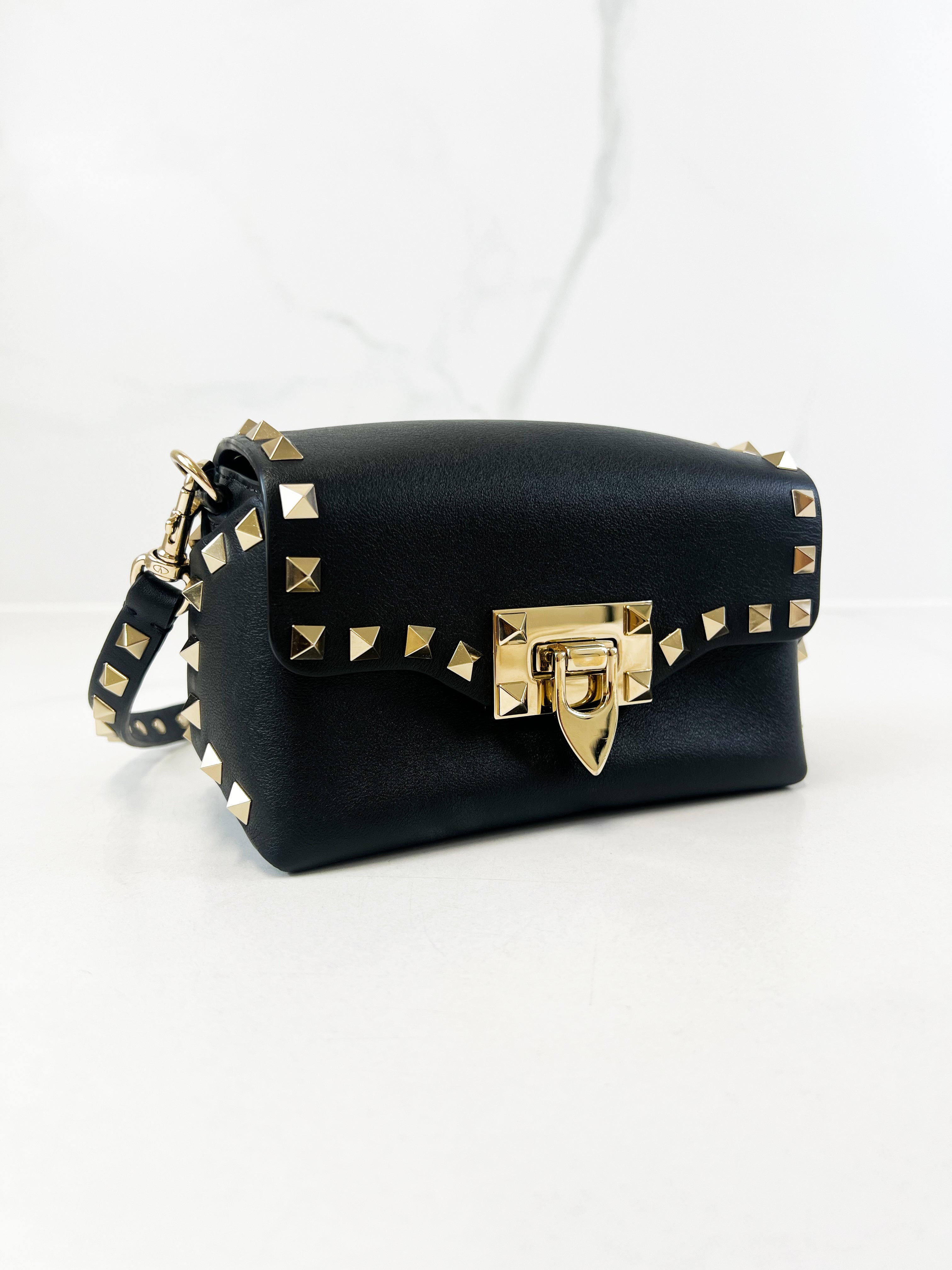 Valentino Garavani Mini Rockstud Cross Body Bag in Black