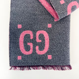 Gucci GG Jacquard Pattern Knitted Scarf