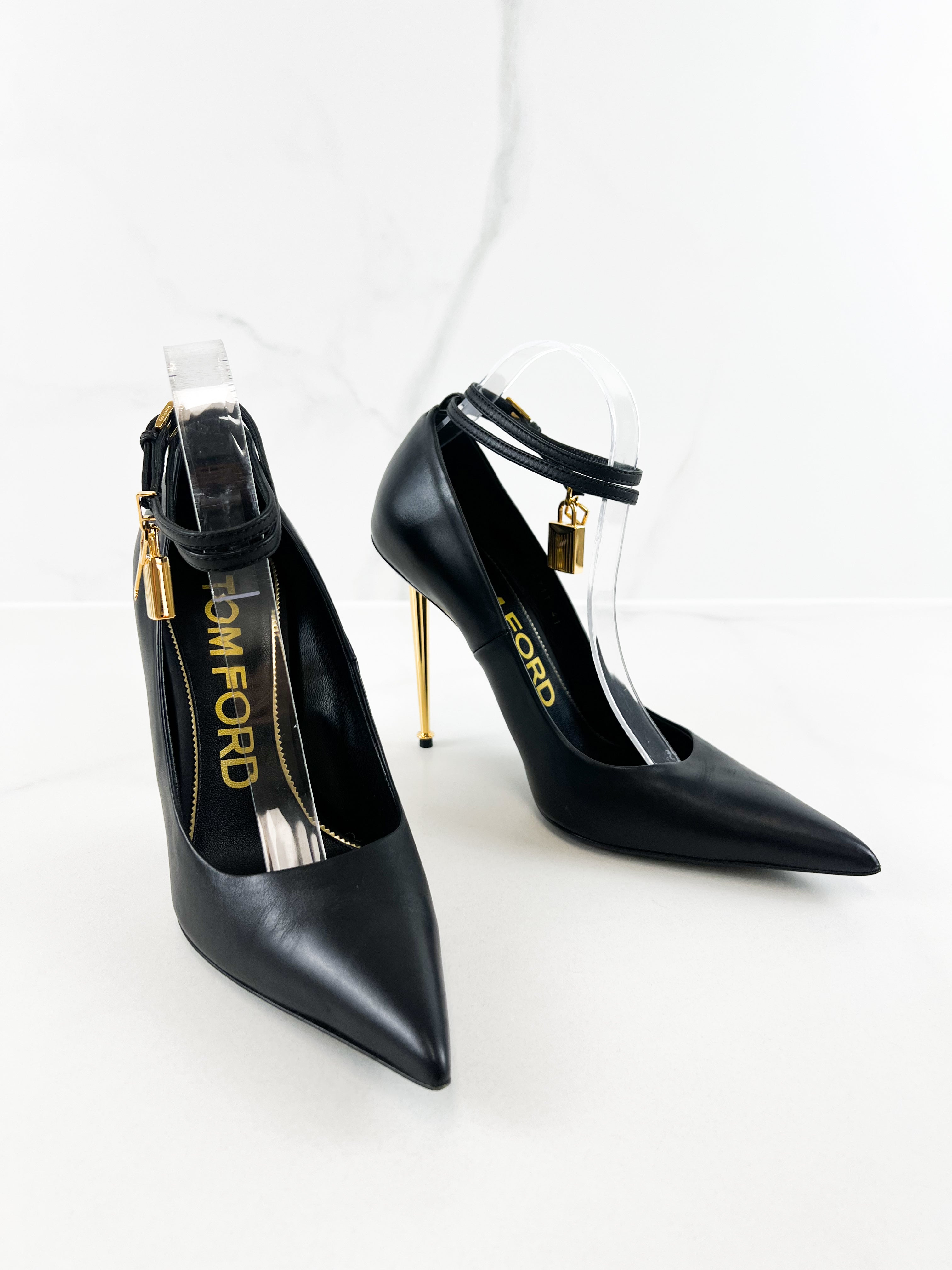 Tom Ford Padlock Leather Pumps Size 41