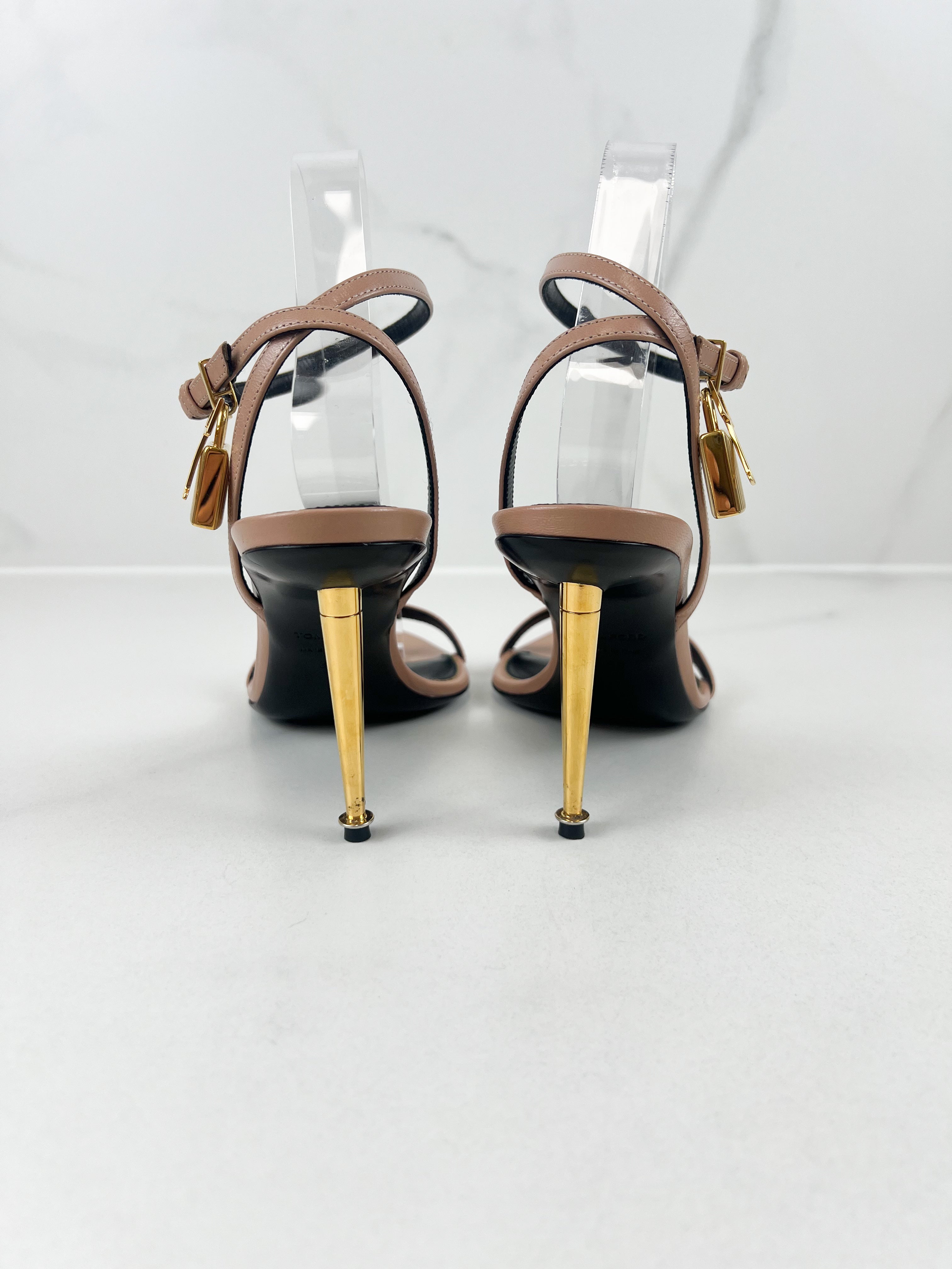 Tom Ford Nude Padlock Sandal Size 39