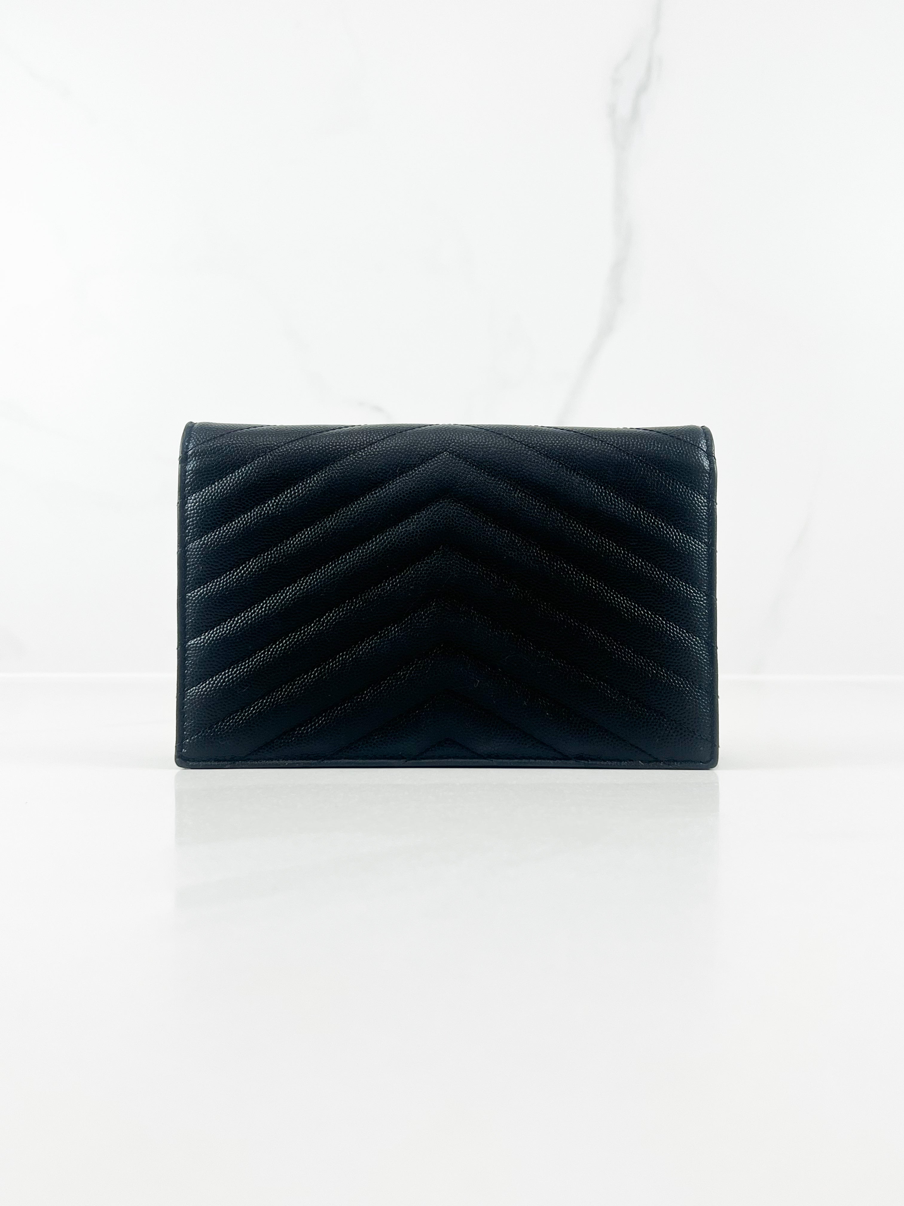 Saint Laurent Black Cassandre Envelope WOC