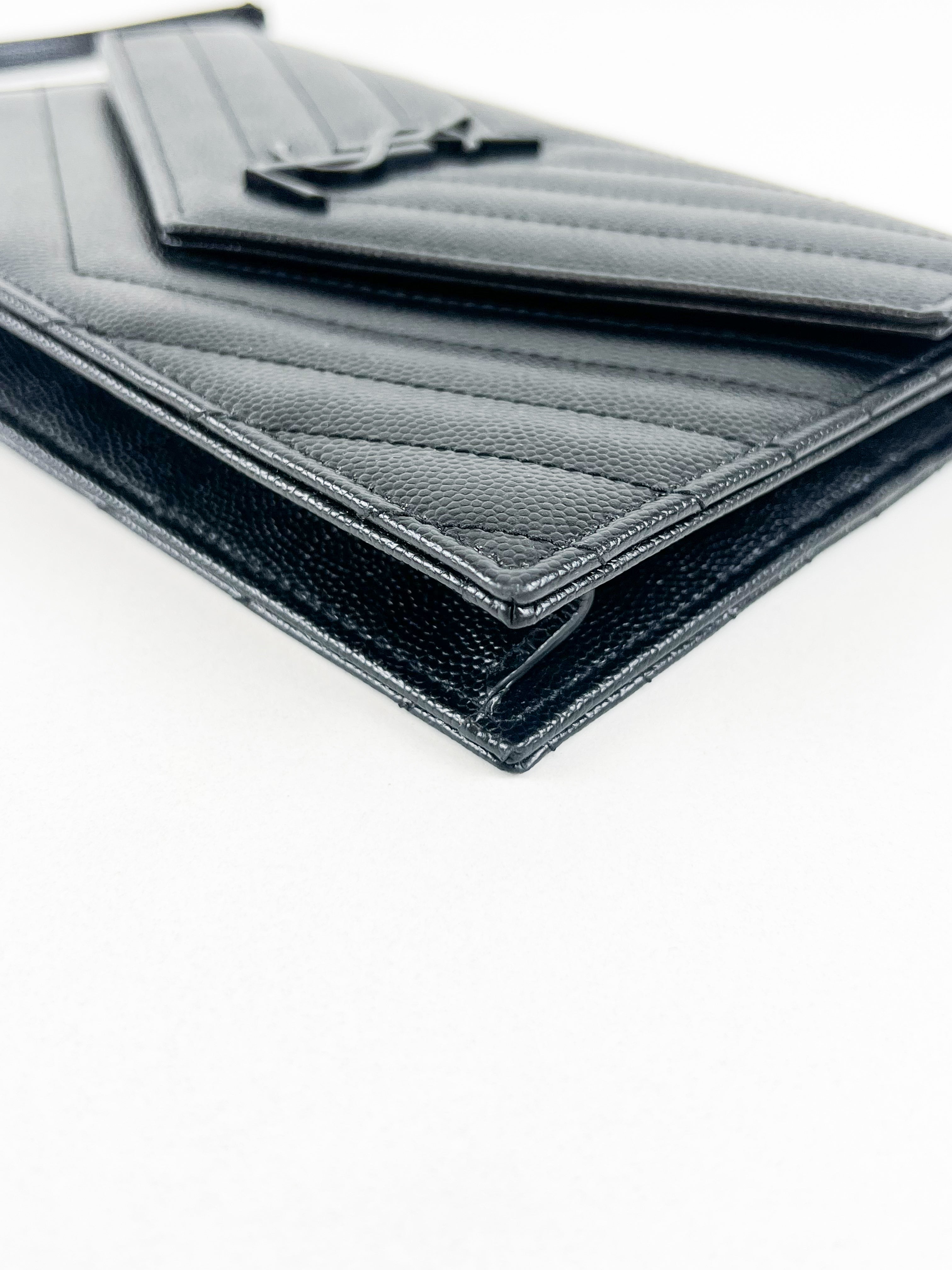 Saint Laurent Black Cassandre Envelope WOC