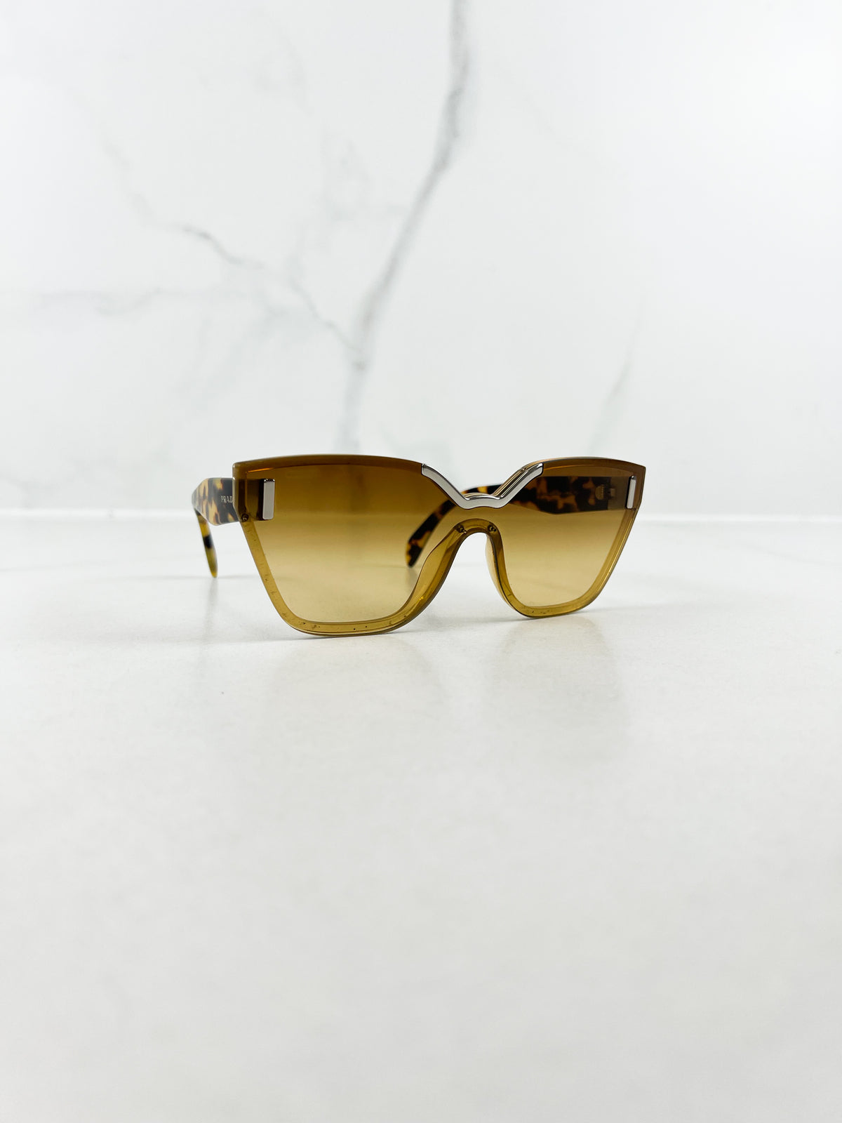 Prada Cat-Eye Beige Havana Sunglasses SPR 16T