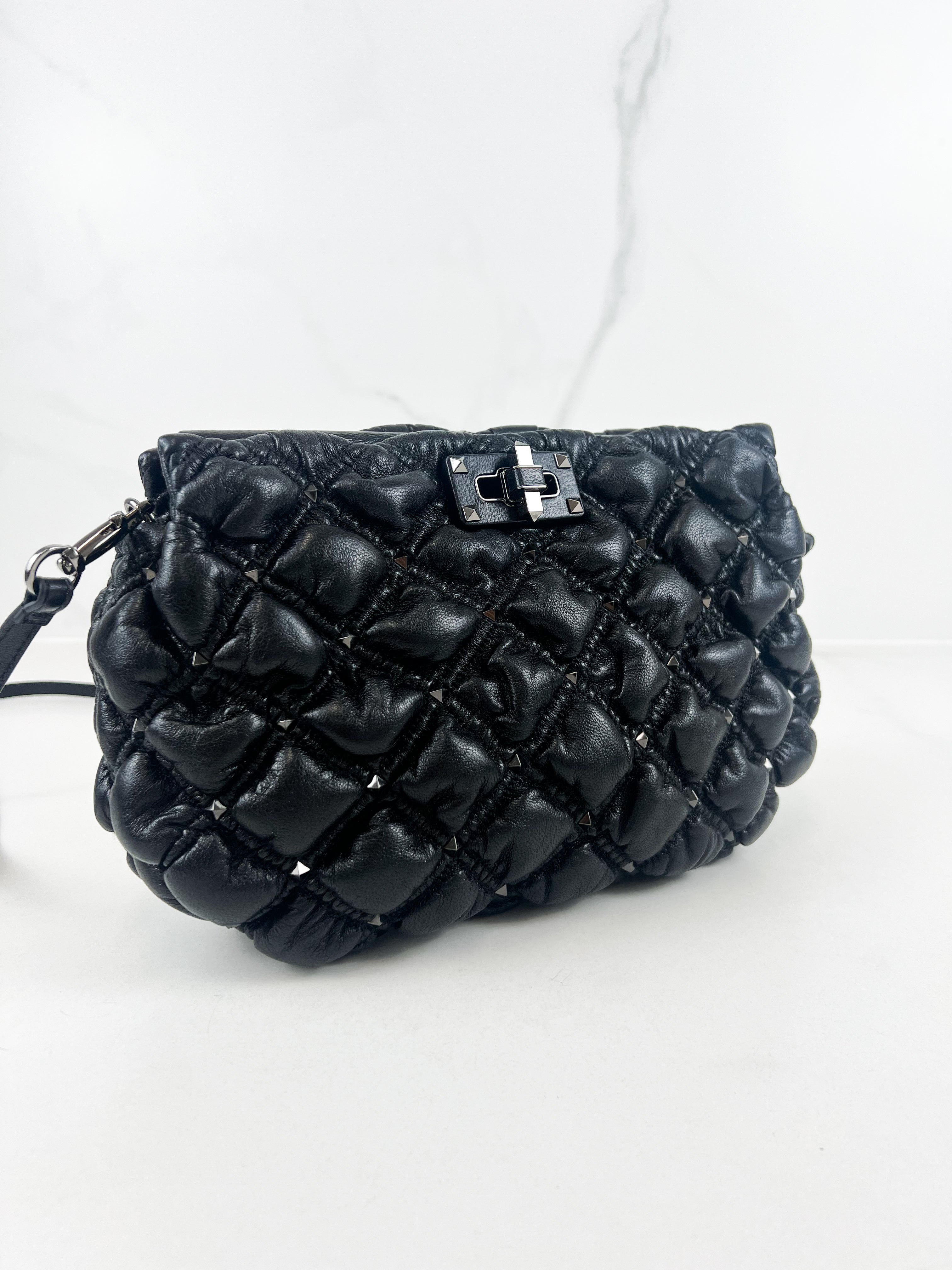 Valentino Garavani Rockstud Spike Nappa Leather Clutch
