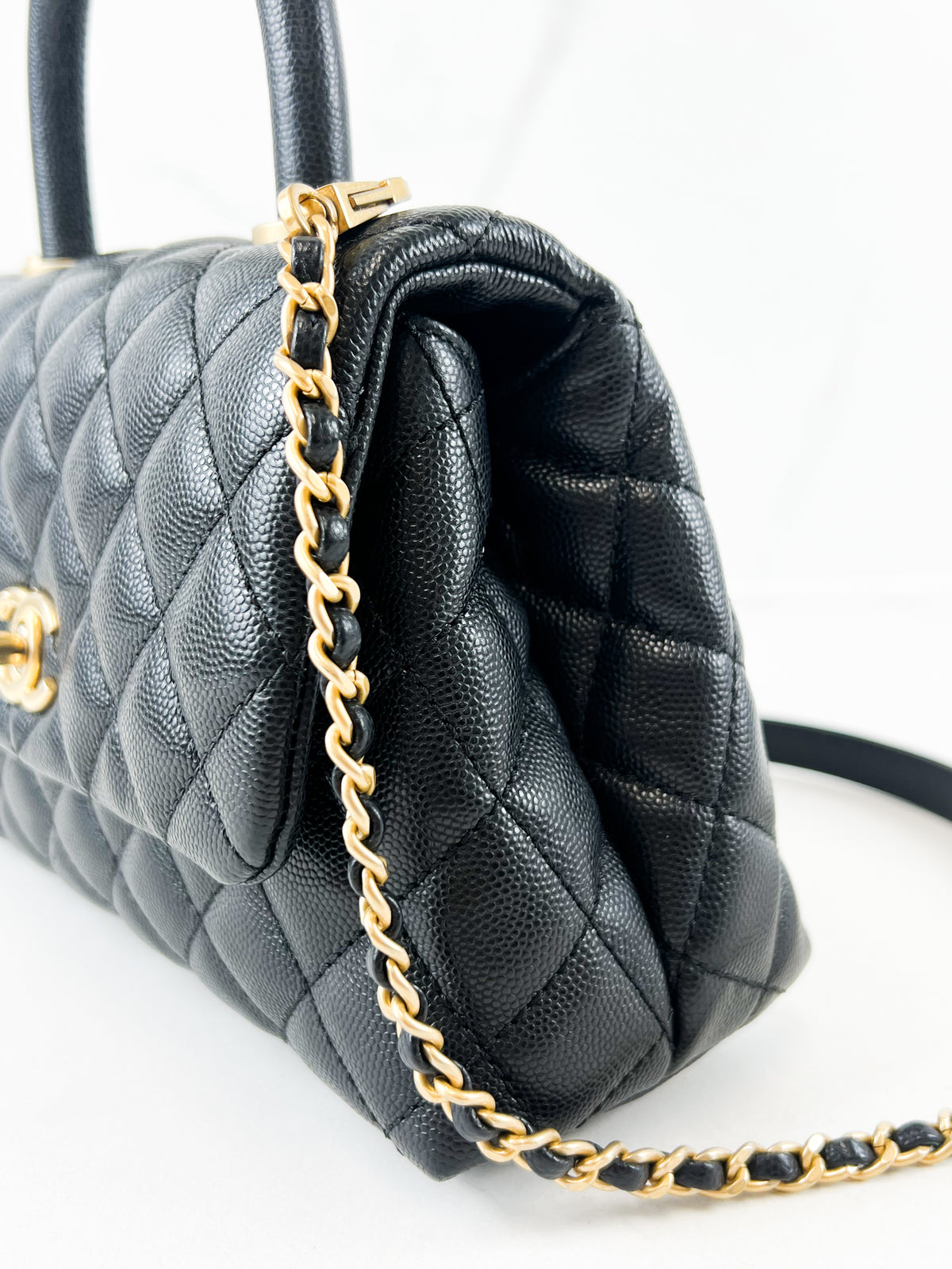 Chanel Small Black Caviar Coco Handle