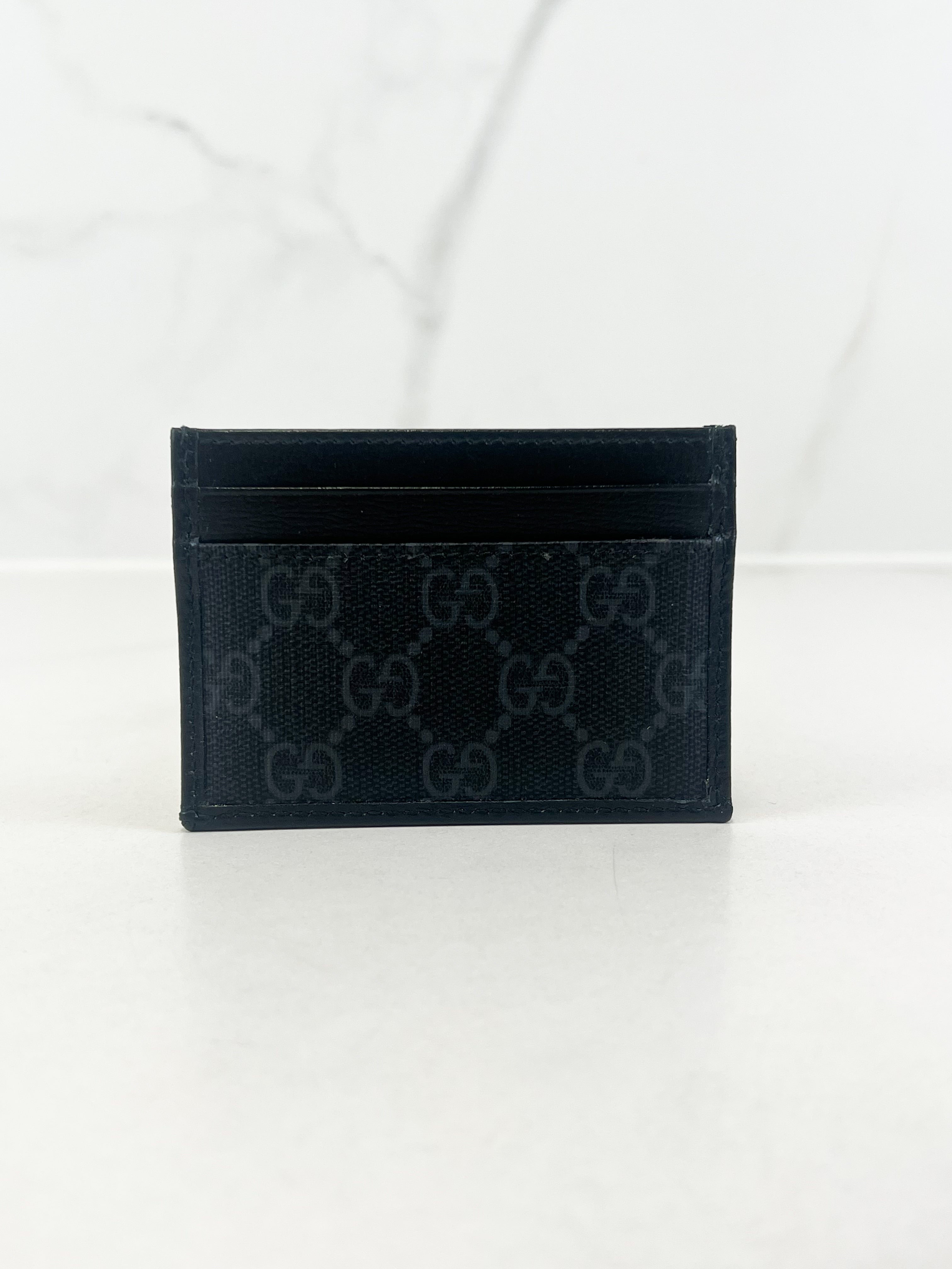 Gucci Mens Black Card Case Wallet