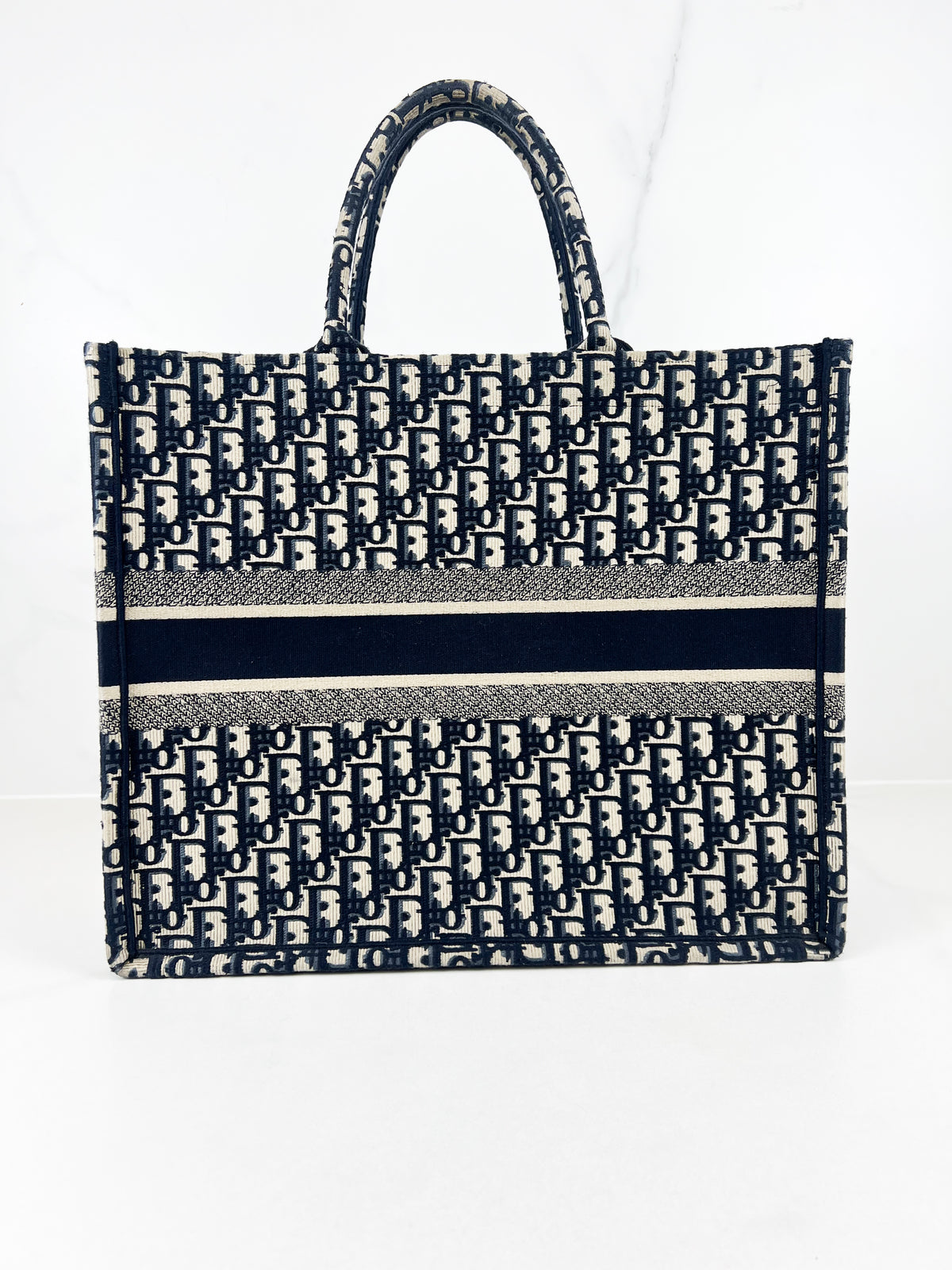 Christian Dior Large Blue Oblique Book Tote
