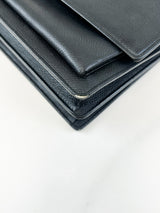 Saint Laurent Black Sunset Grained Shoulder Bag