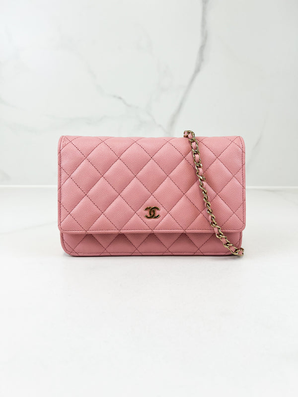 Chanel Pink Caviar CC WOC with GHW