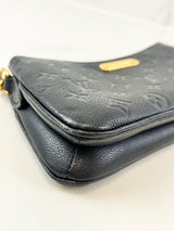 Louis Vuitton Black Liv Pochette Monogram Empreinte Bag