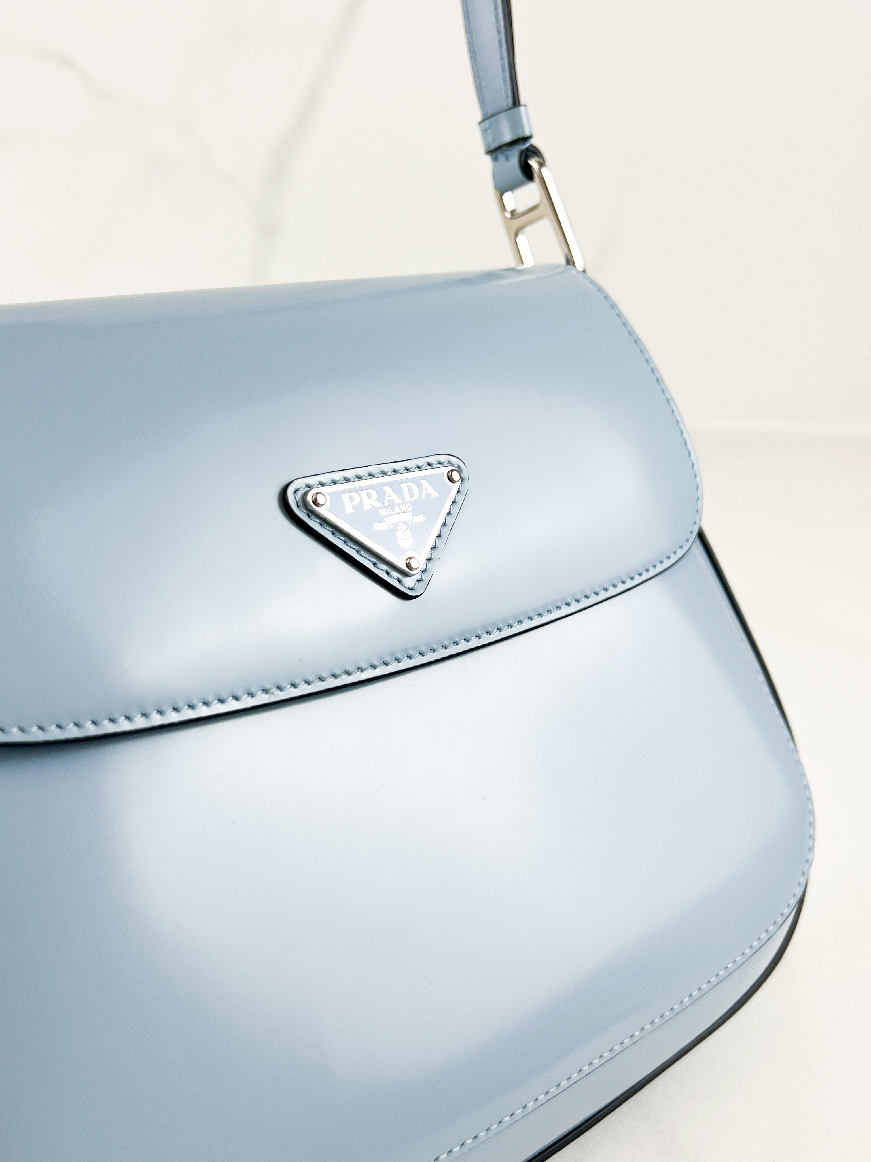 Prada Blue Small Cleo Shoulder Bag
