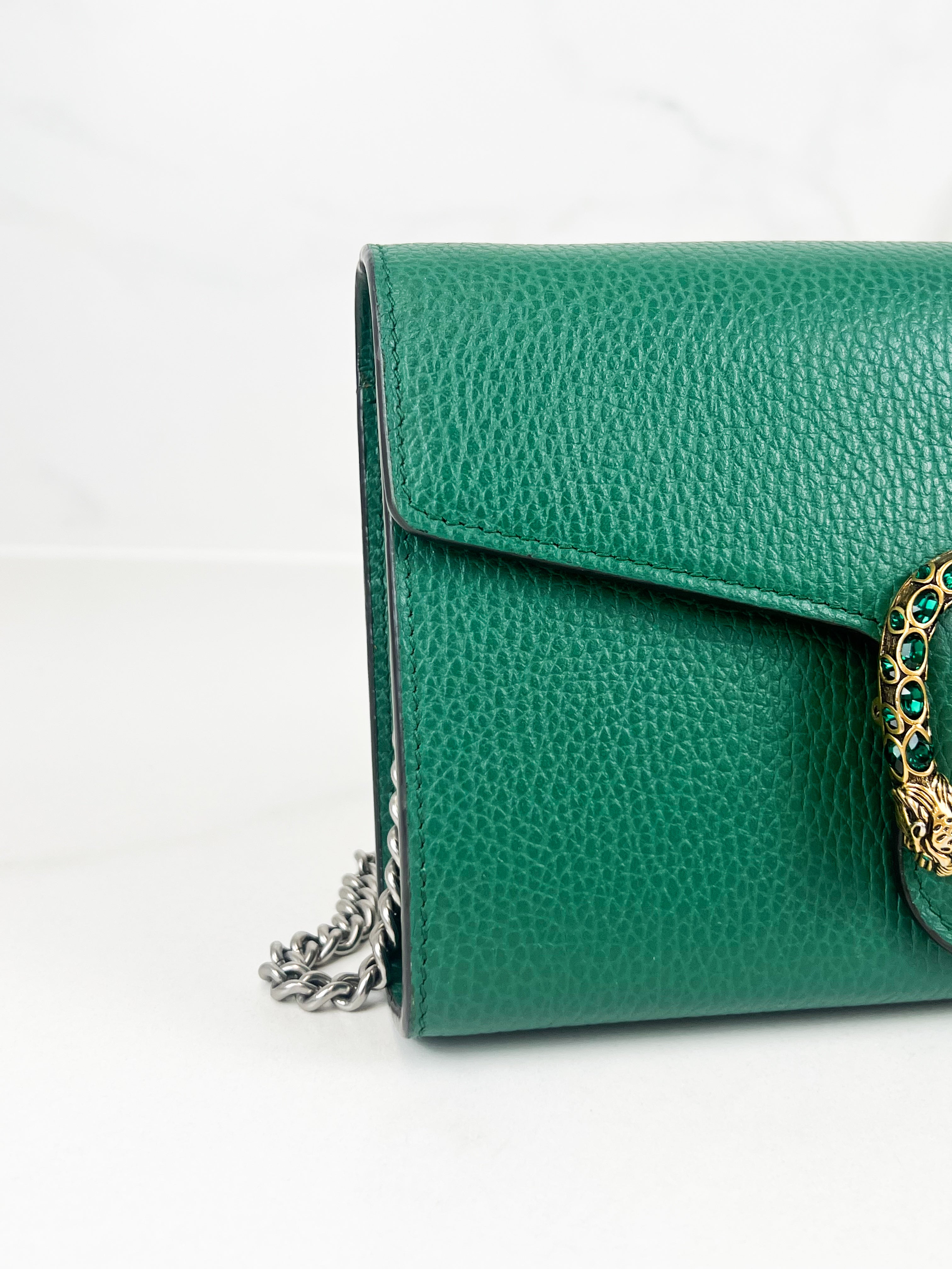 Gucci Green Dionysus Chain Wallet