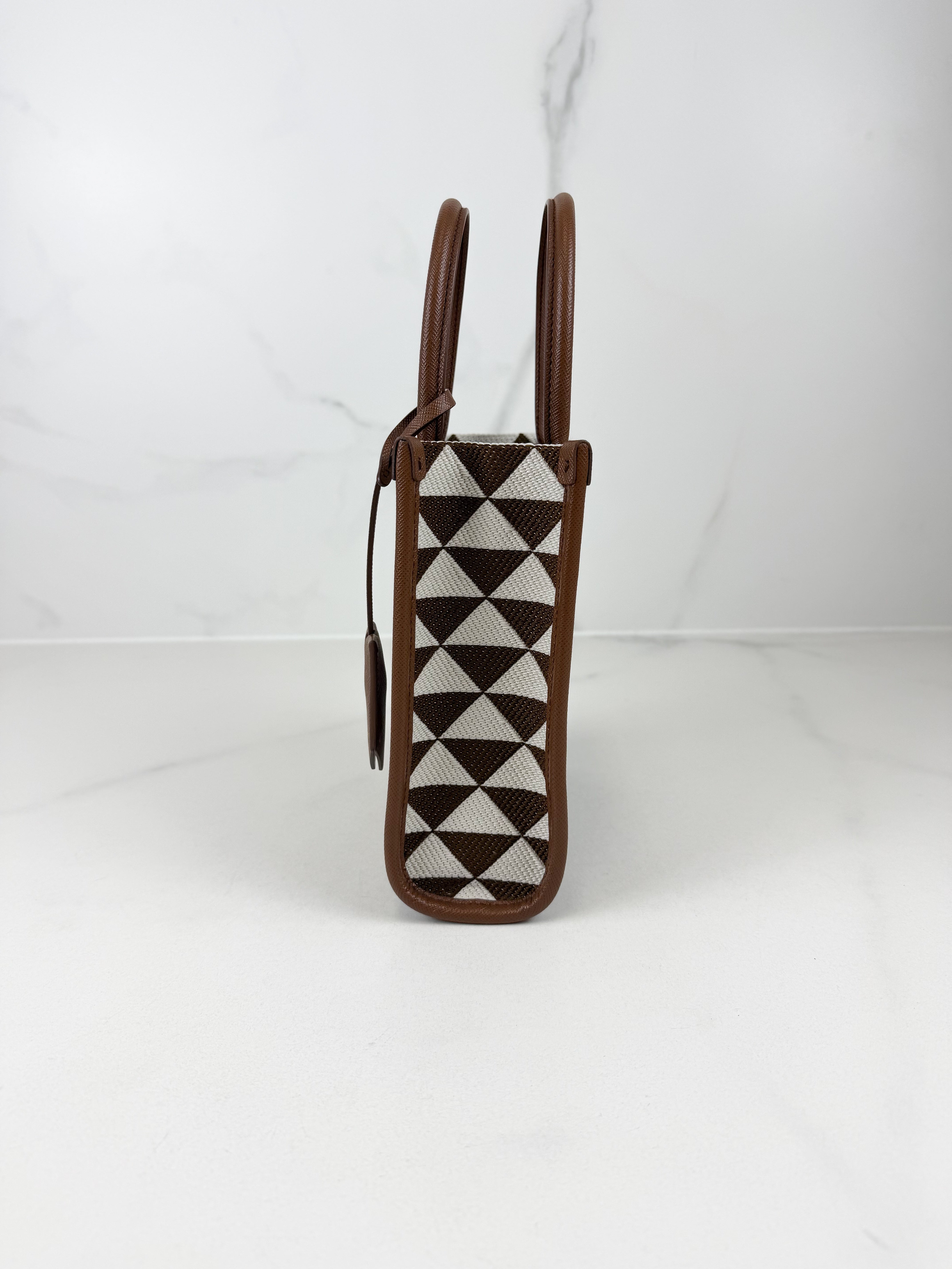 Prada Symbole Jacquard Fabric Mini Tote Bag