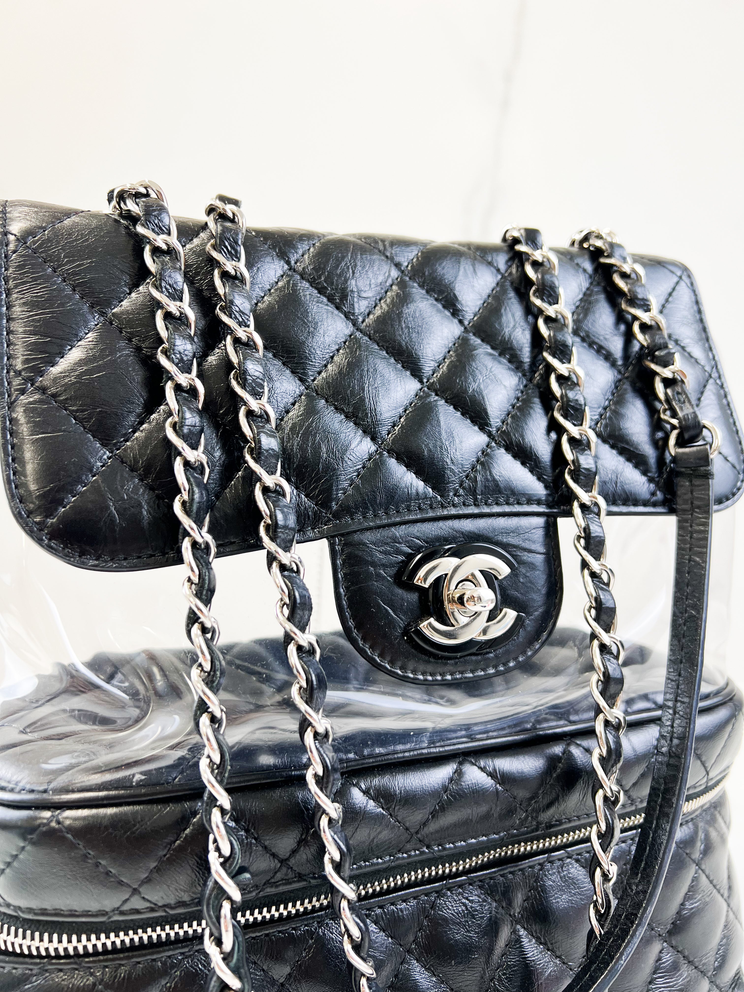 Chanel Transparent Shoulder Bag PVC/Leather