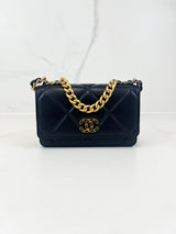 Chanel 19 Navy Wallet on Chain WOC in Lambskin Leather