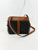Celine Small Teen Cabas Canvas & Leather Shoulder Bag