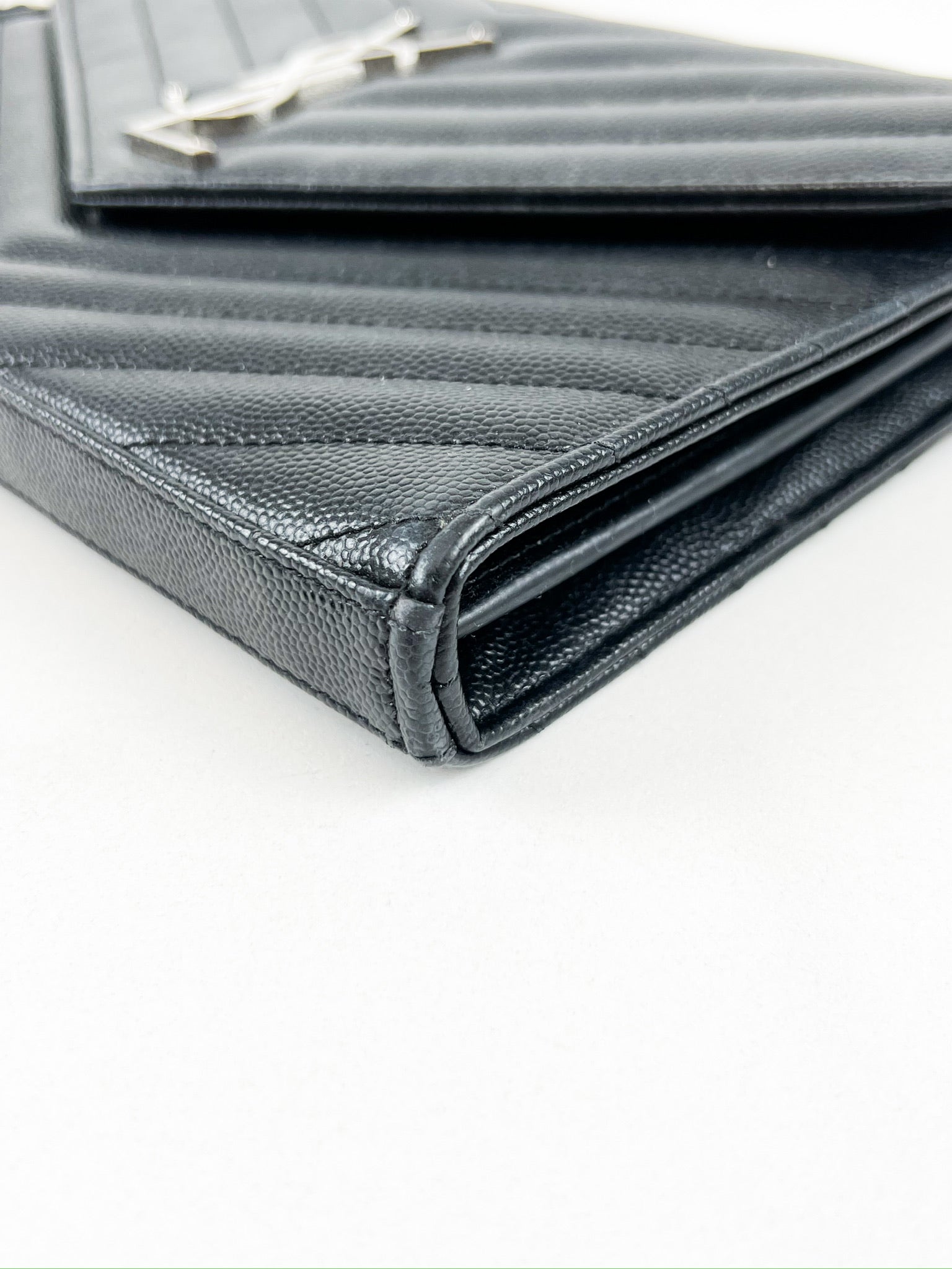 Saint Laurent Black Cassandre Envelope WOC