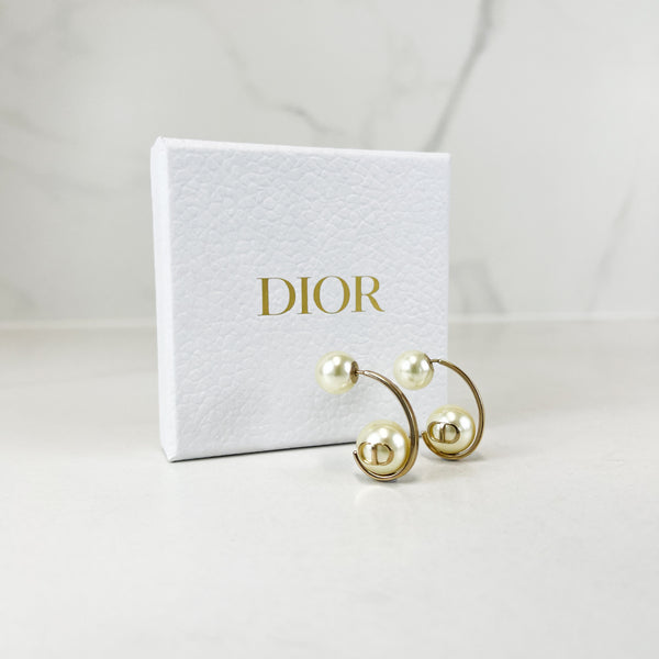 Christian Dior Double Pearl Earrings