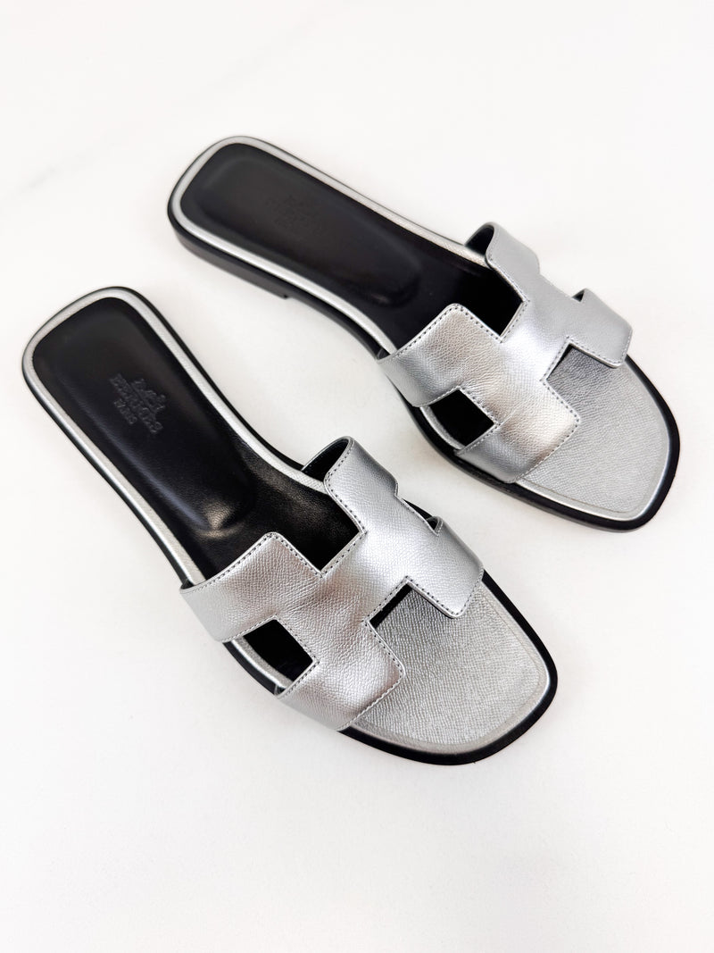 Hermes Oran Sandals Size 38