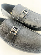 Louis Vuitton Men's Monte Carlo Calfskin Black Loafers Size 10
