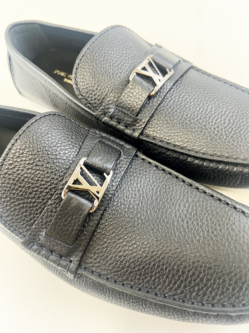 Louis Vuitton Men's Monte Carlo Calfskin Black Loafers Size 10