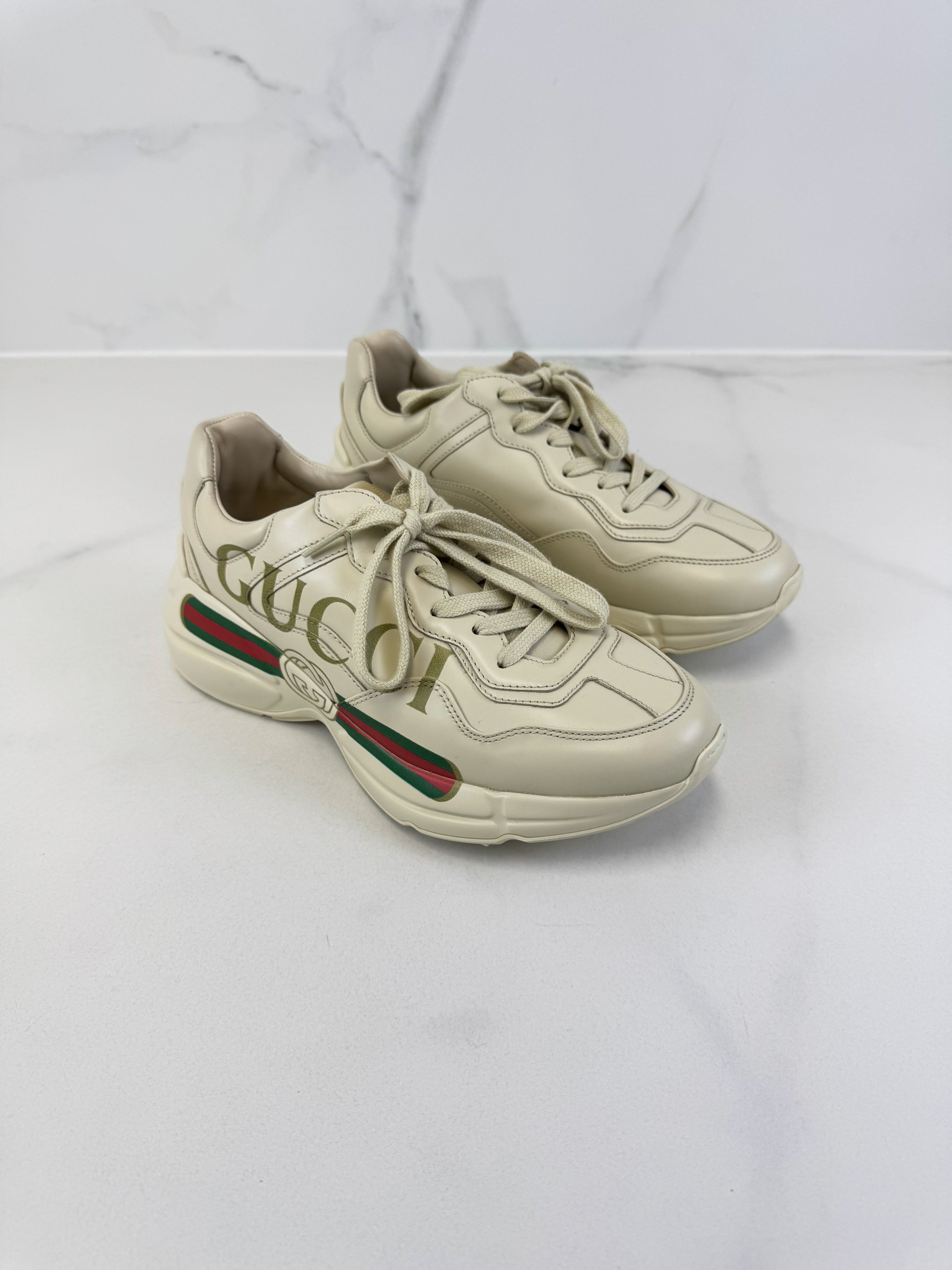 Gucci GG Rhyton Logo Sneaker Size 37