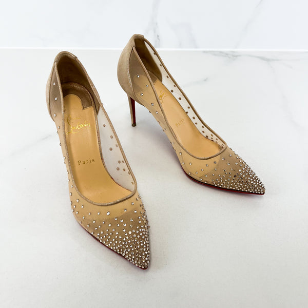 Christian Louboutin Follies Strass 70mm Size 39.5