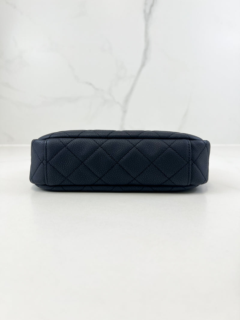 Chanel Camera Leather Navy Crossbody Bag