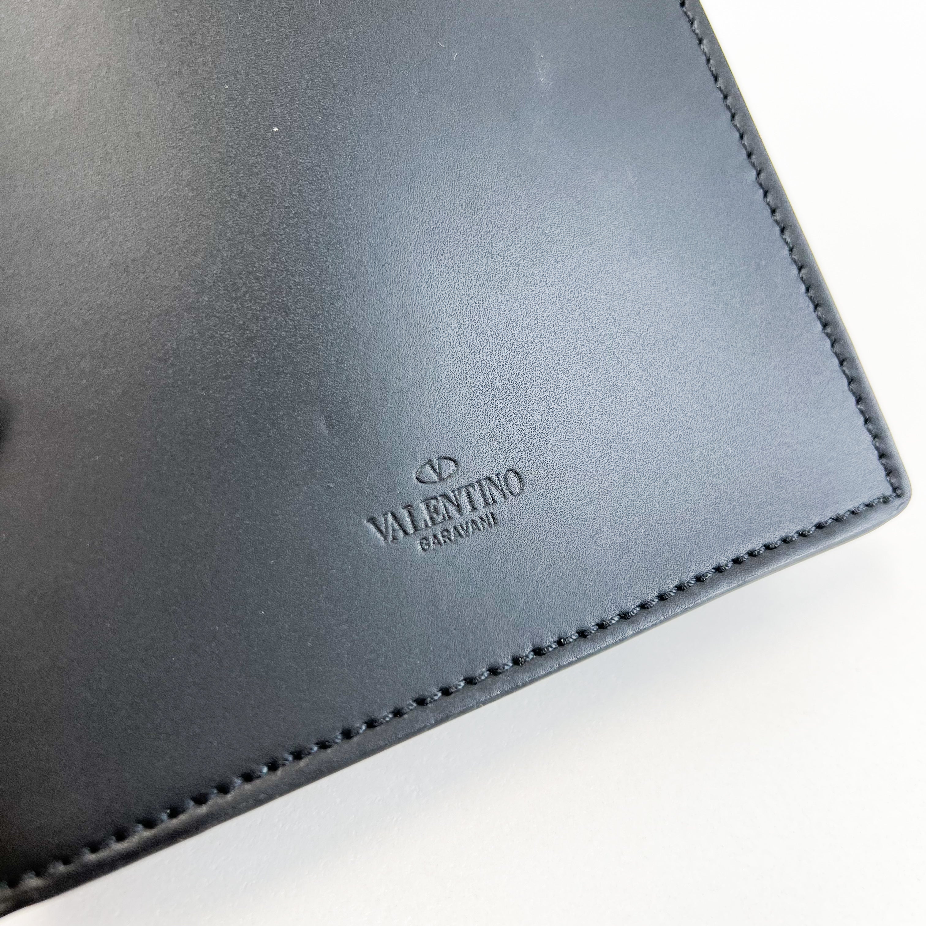 Valentino Garavani Black Flowercity Leather Crossbody