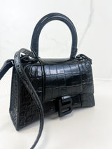 Balenciaga Black on Black Croc XS Hourglass