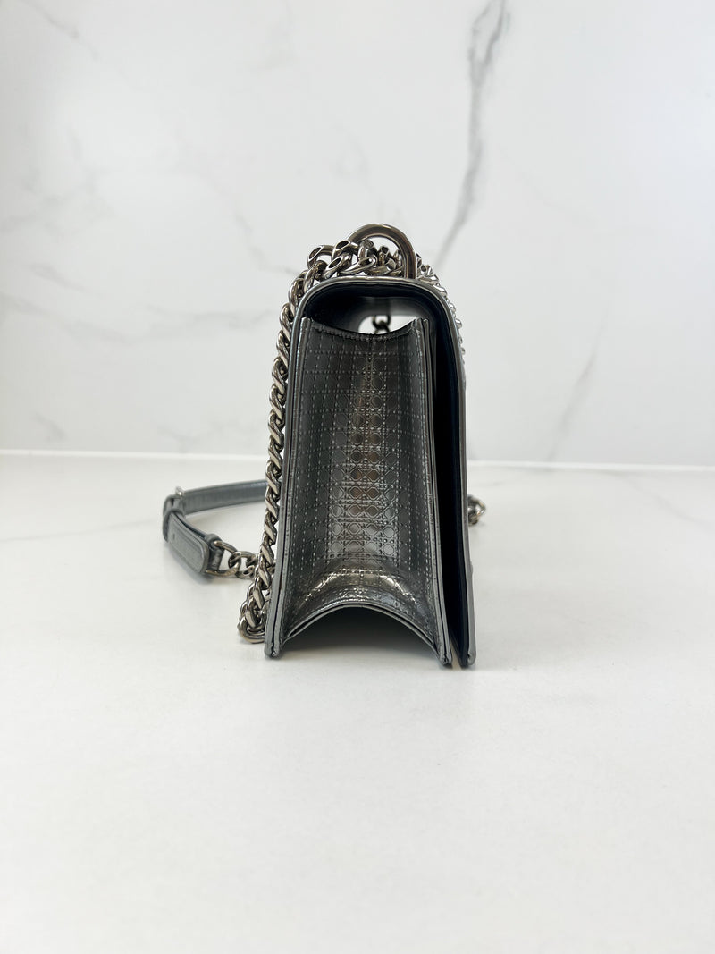 Christian Dior Medium Silver Diorama Shoulder Bag