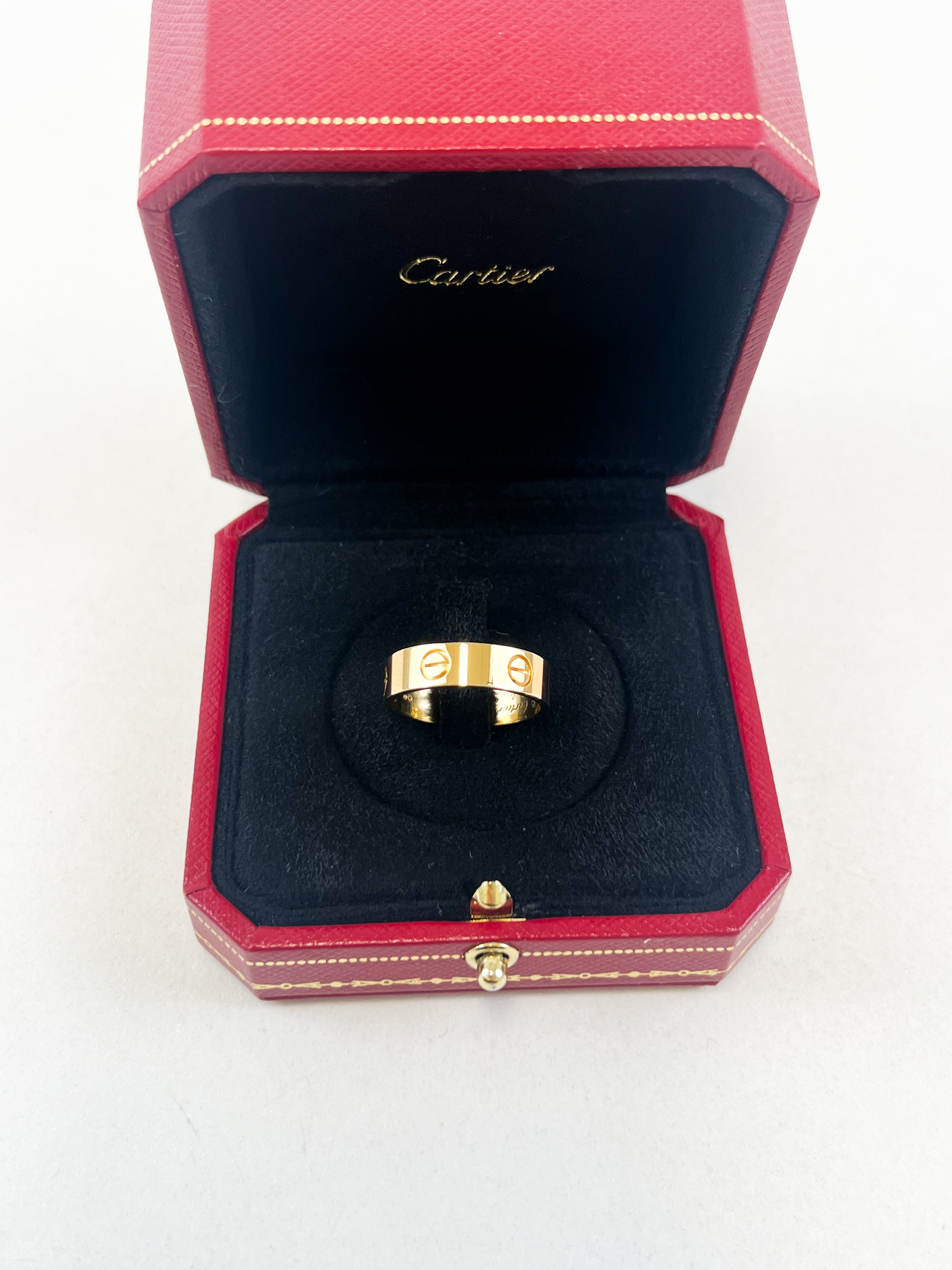 Cartier Love Ring in Yellow Gold Size 58
