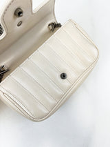 Gucci White GG Marmont Matelasse Super Mini Bag