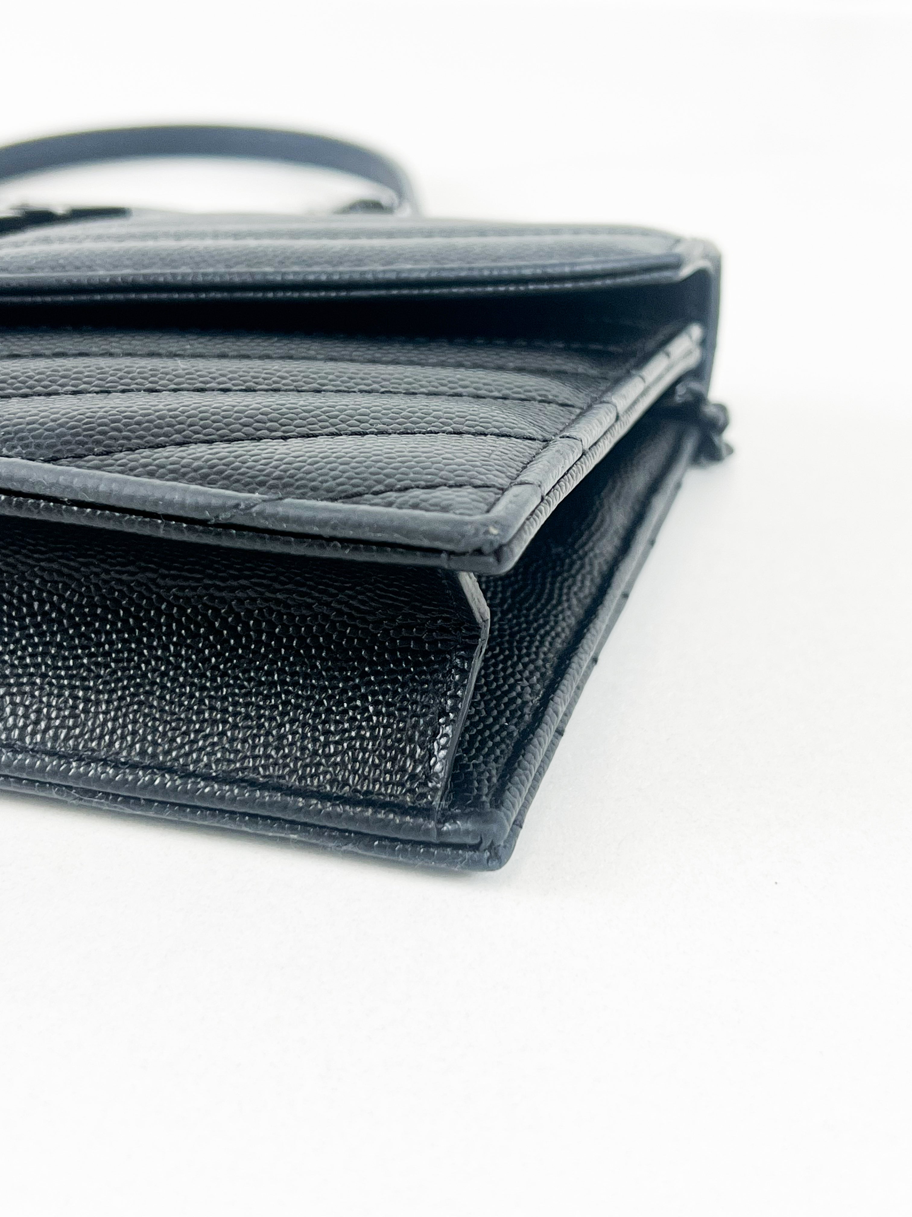 Saint Laurent Black Cassandre Envelope WOC