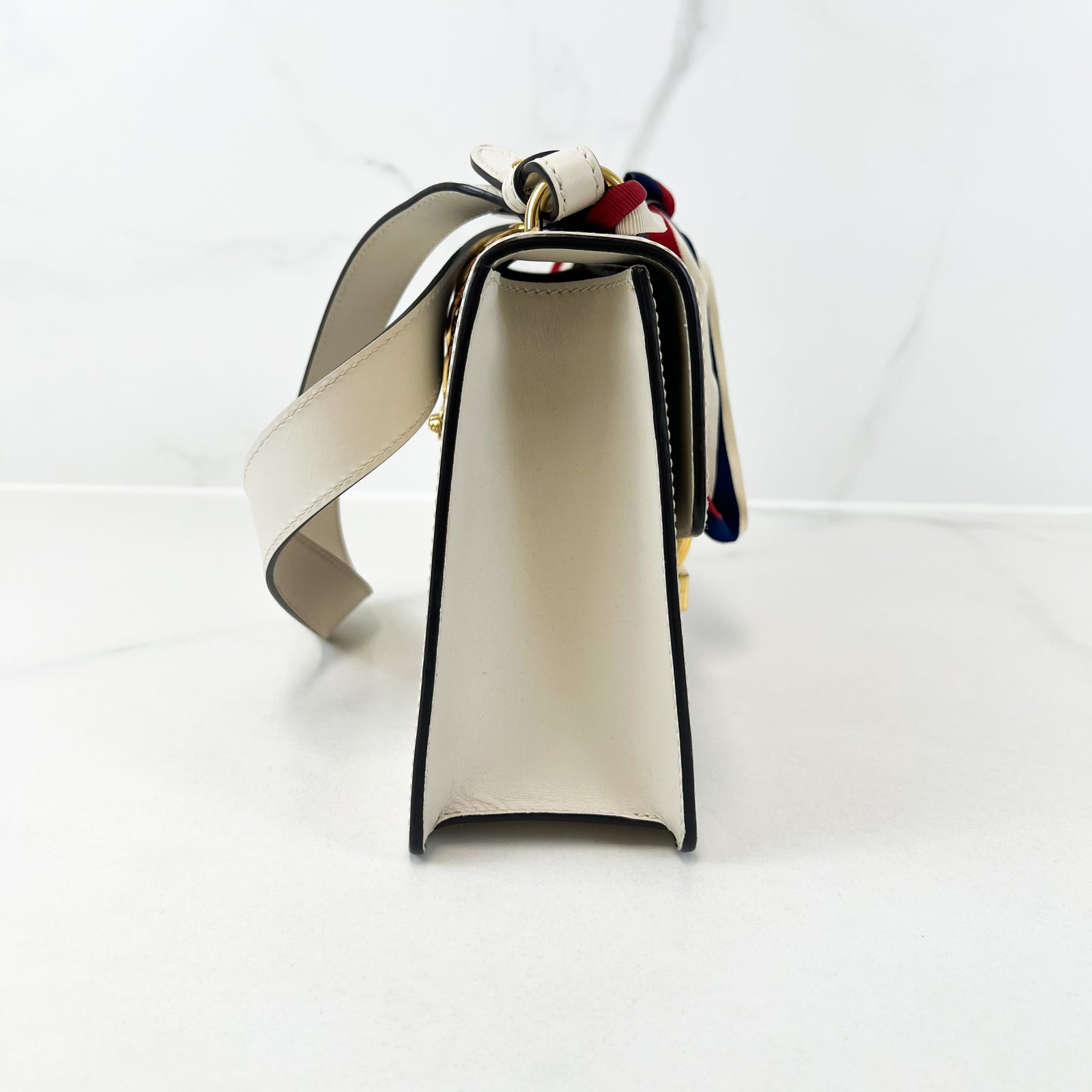 Gucci Small Sylvie White Shoulder Bag Shopluxe Consignment