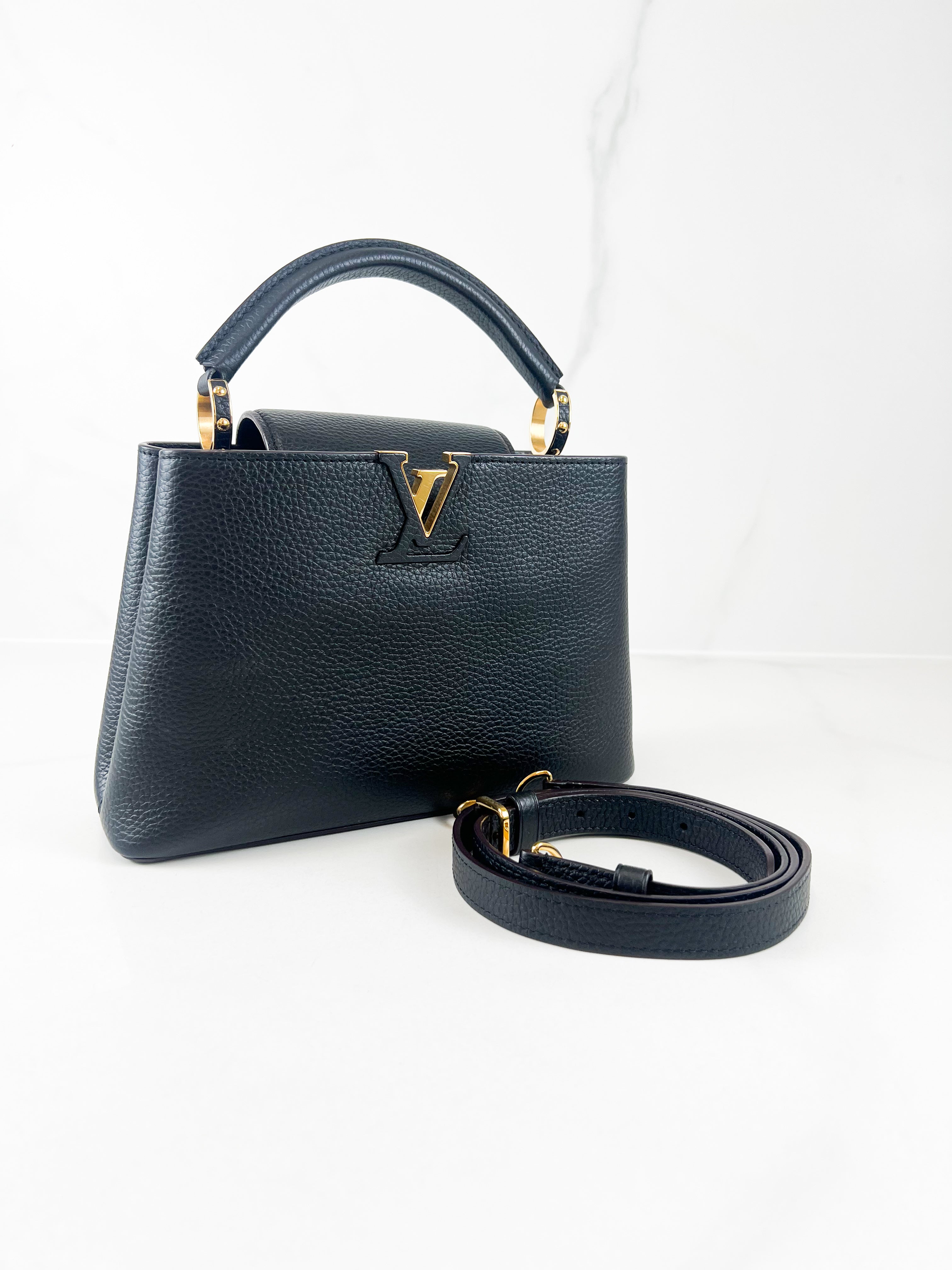 Louis Vuitton Black Capucines BB