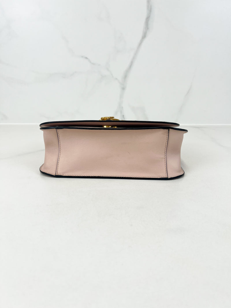 Versace Pink Virtus Shoulder Bag with GHW