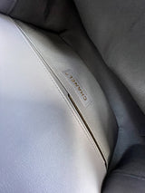 Chanel Charcoal Grey Old Medium Chevron Lambskin Boy Bag with Light Champagne GHW
