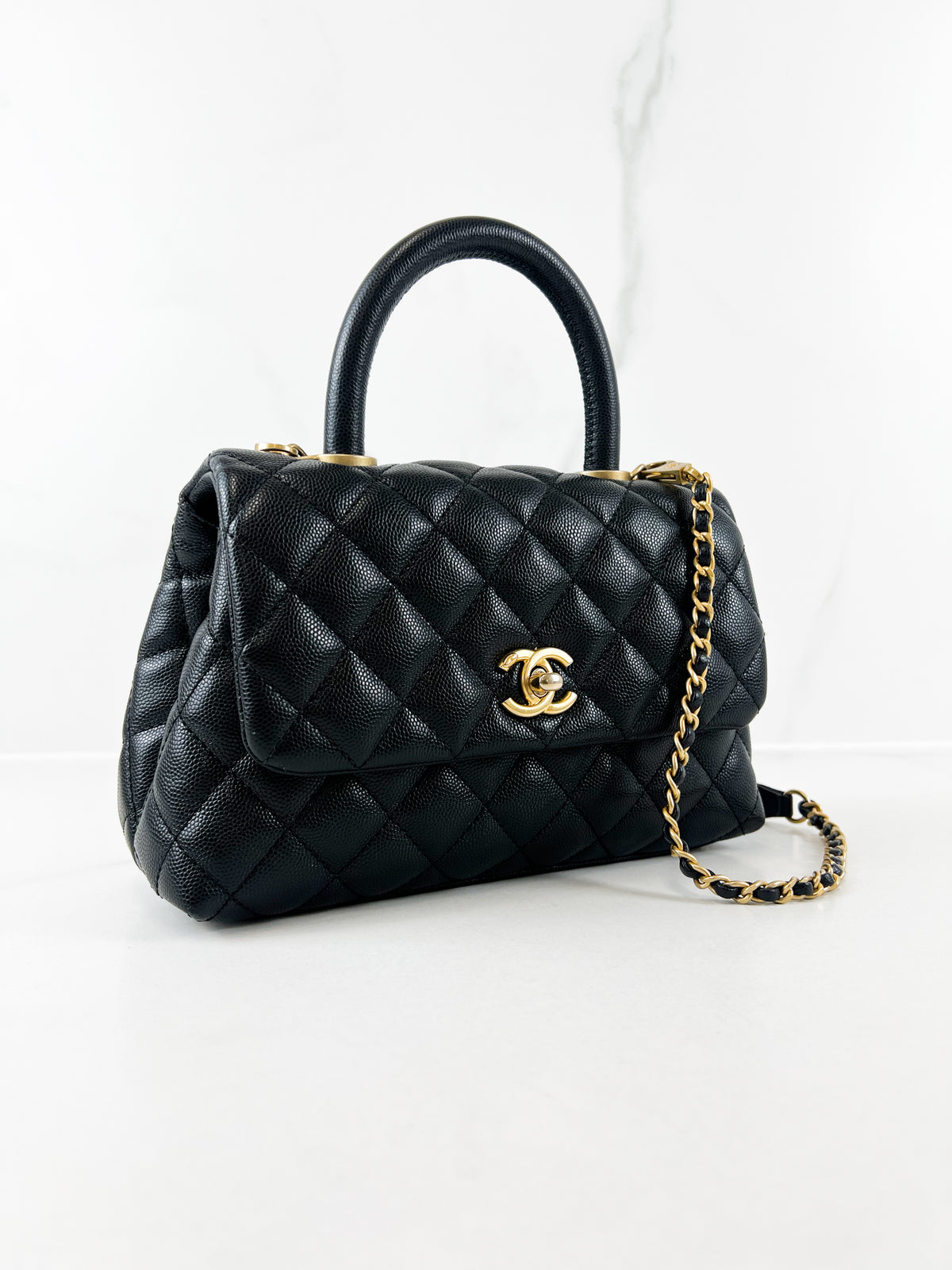 Chanel Small Black Caviar Coco Handle