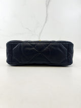 Chanel Navy Small Lambskin 19 with Gold & Silver Tone Hardware