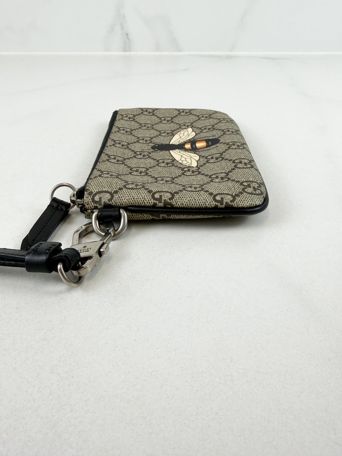 Gucci Bee GG Zip Wallet Pouch