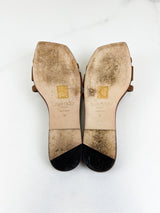 Jimmy Choo Logo Patch Open Sandal Size 37