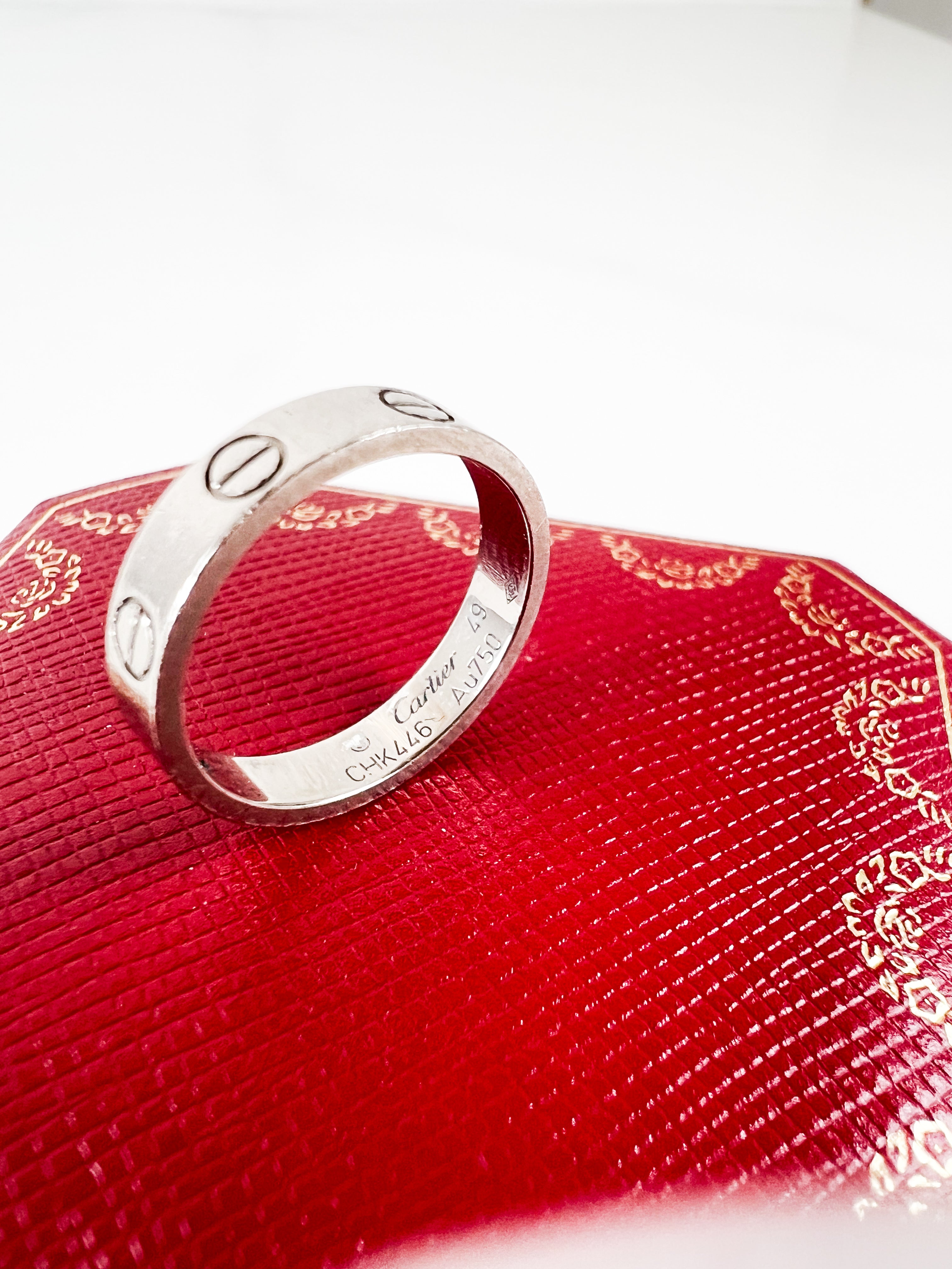 Cartier Love Ring in White Gold Size 49
