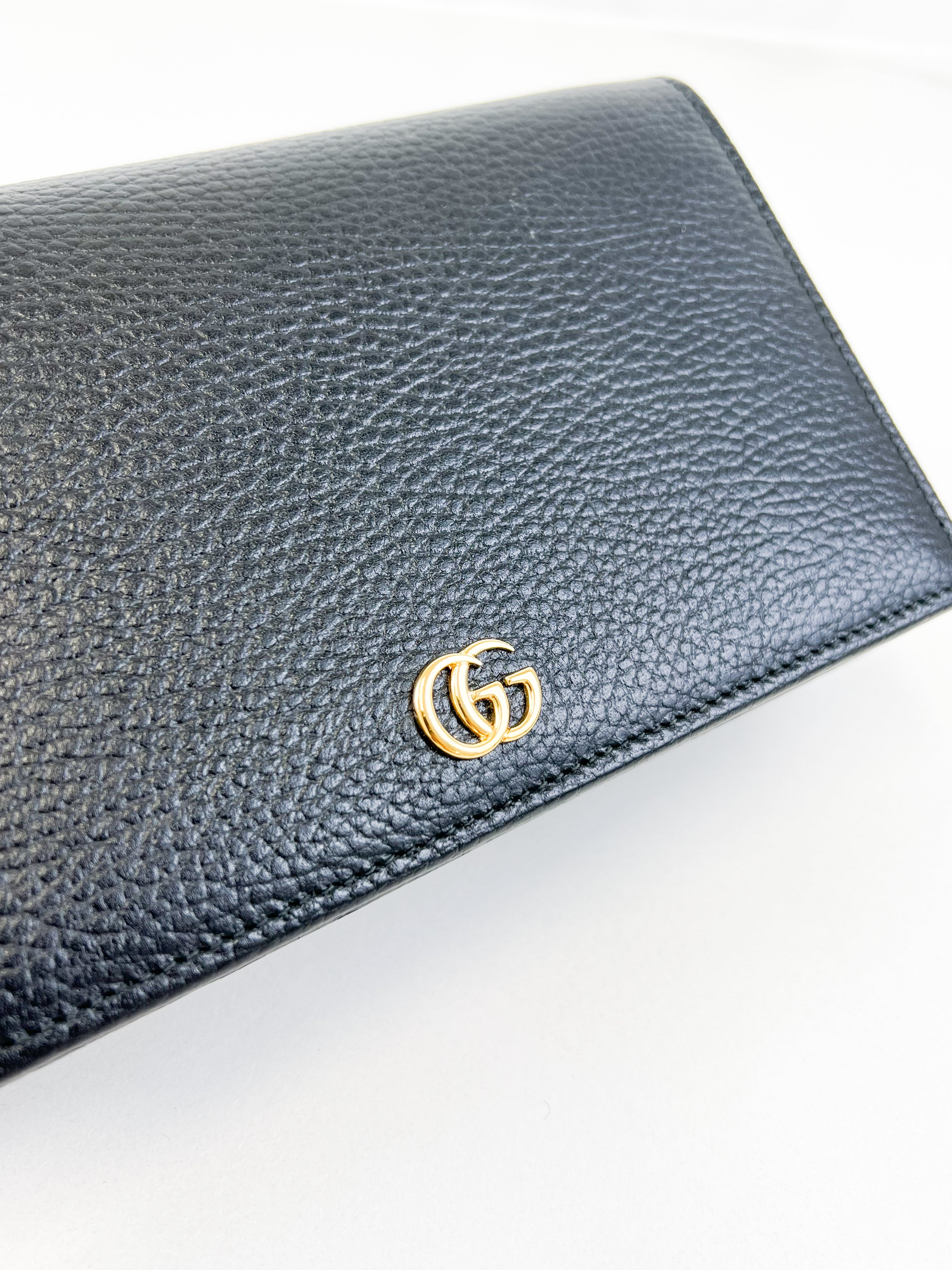 Gucci Marmont Black WOC with GHW