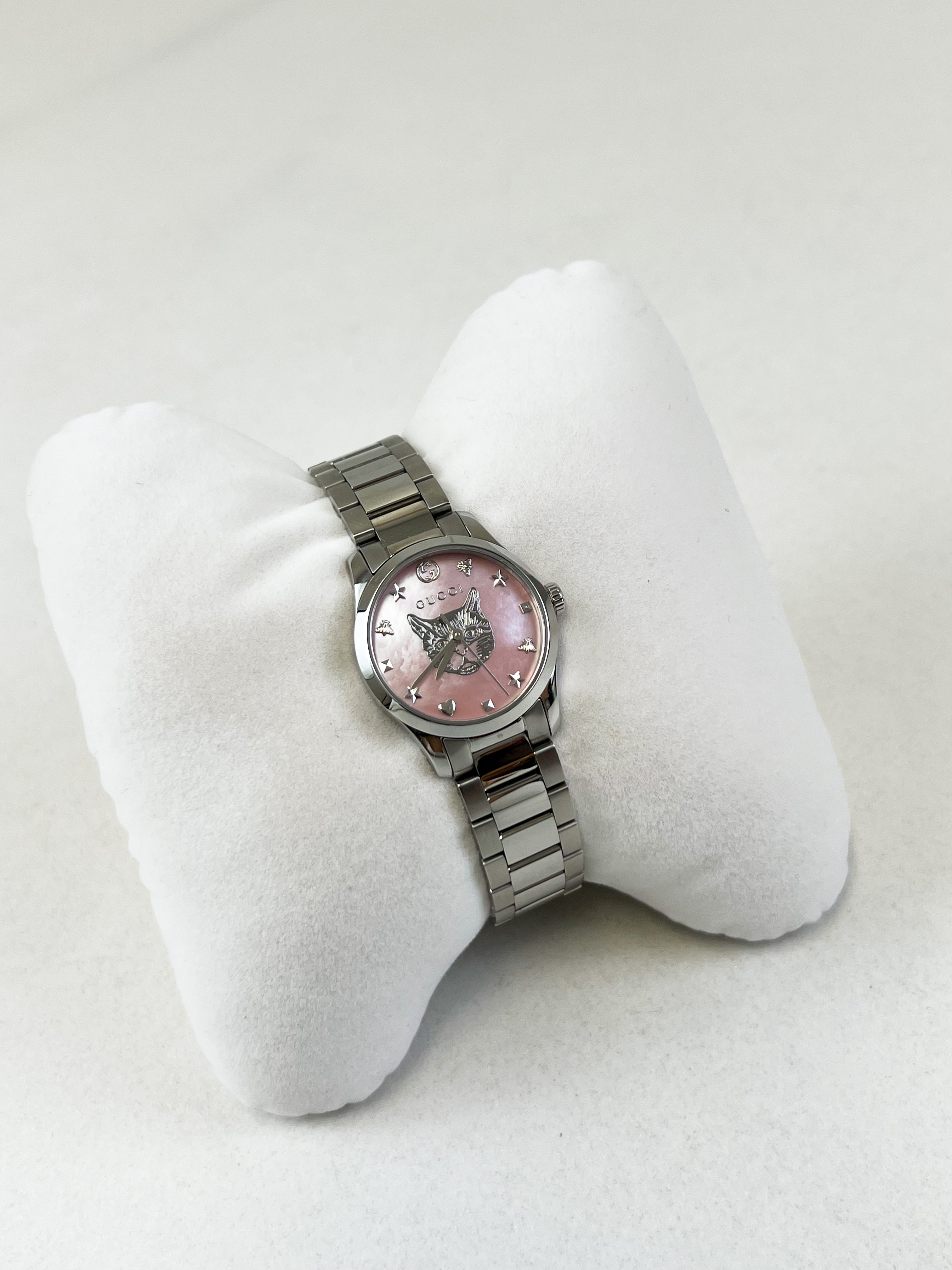 Gucci Pink Dial Timeless Watch 27mm