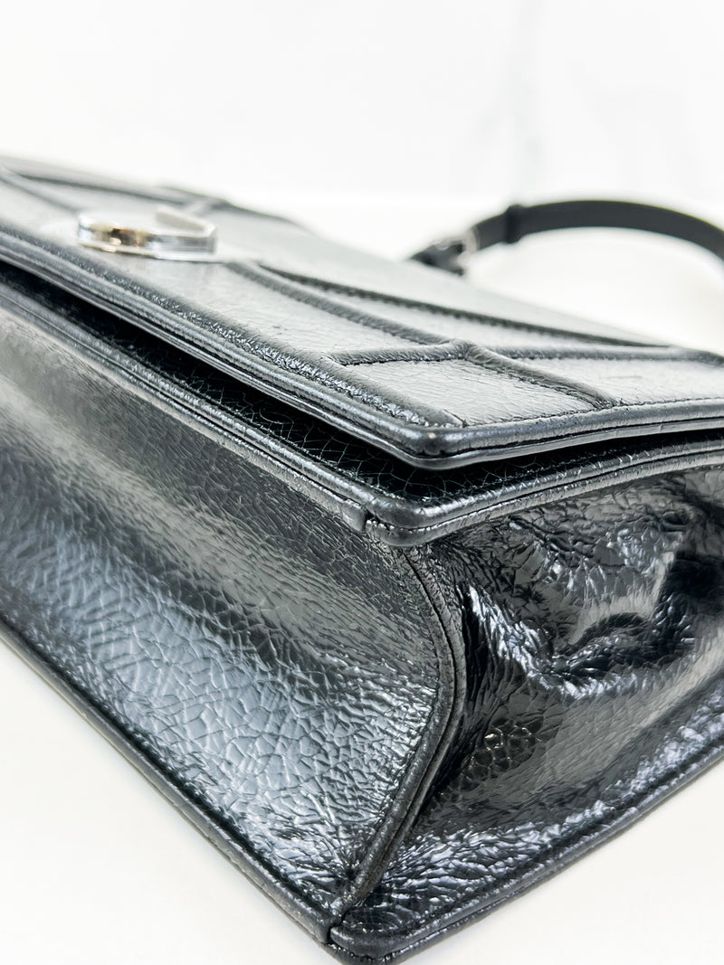 Christian Dior Medium Black Leather Diorama Shoulder Bag