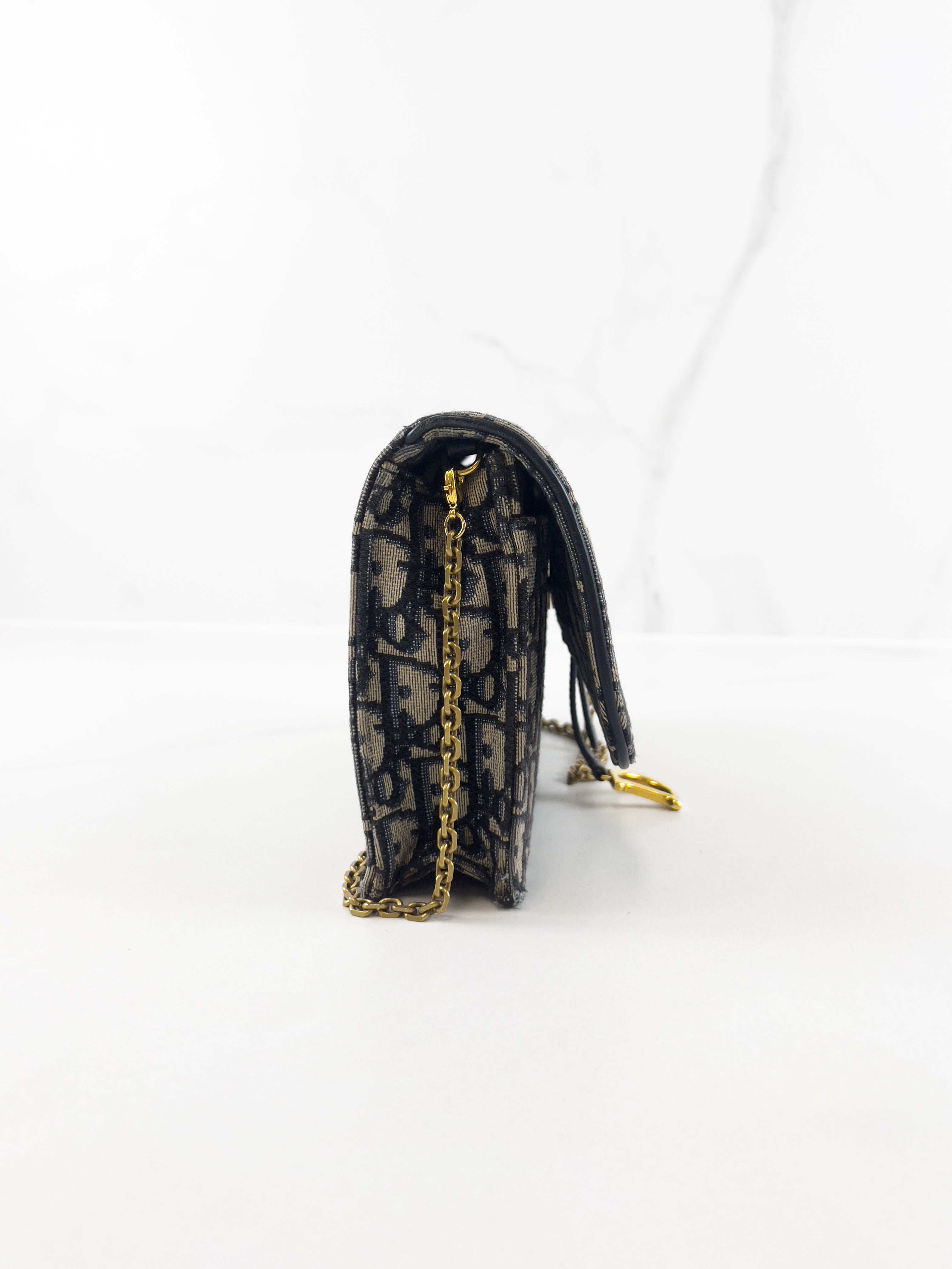 Christian Dior Medium Saddle Pouch with Chain